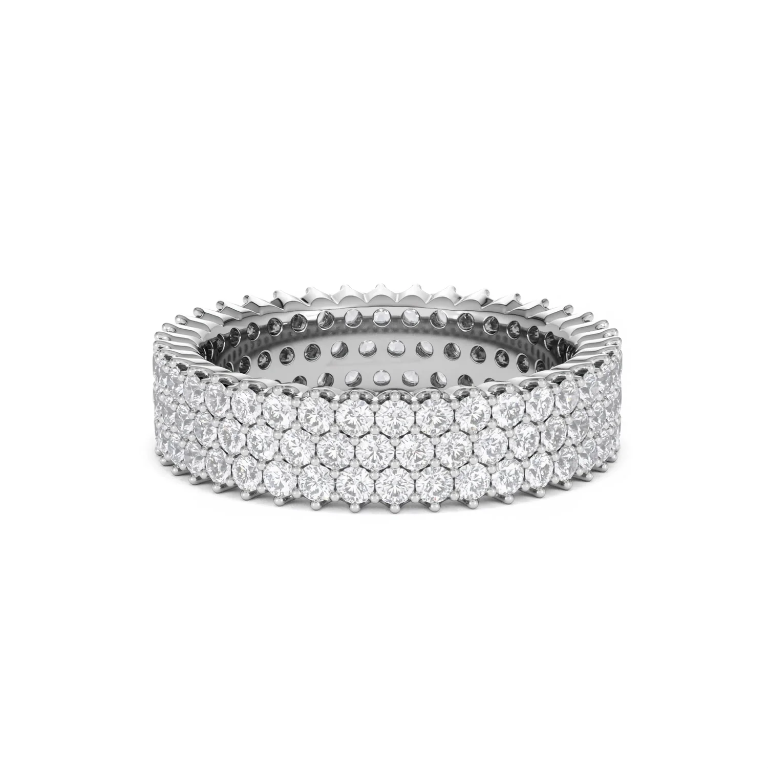 Jasmine Lab Diamond Pave Eternity Ring 2.00ct G/VS in Platinum - Image 64