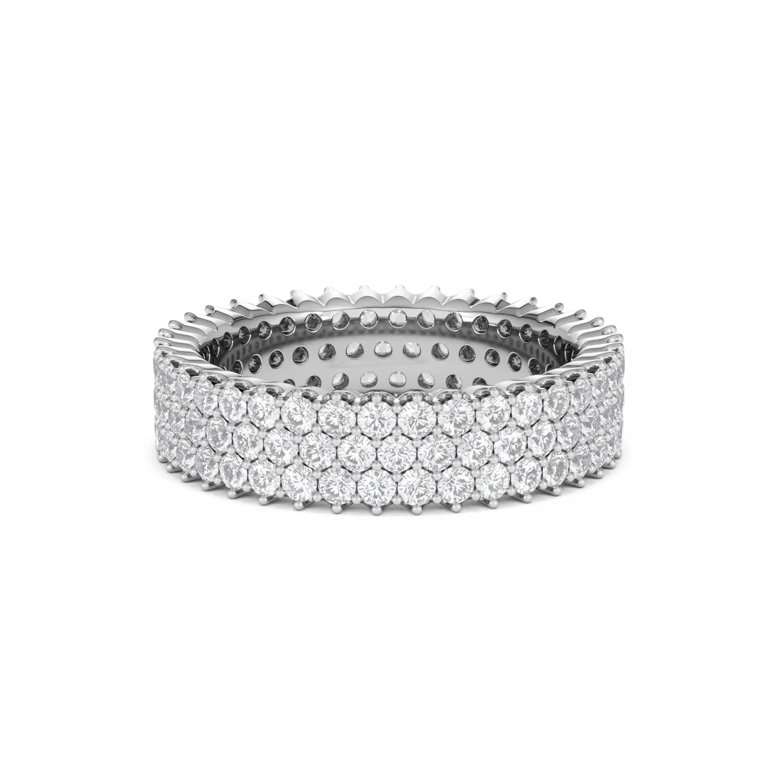 Jasmine Lab Diamond Pave Eternity Ring 2.00ct G/VS in Platinum - Image 65