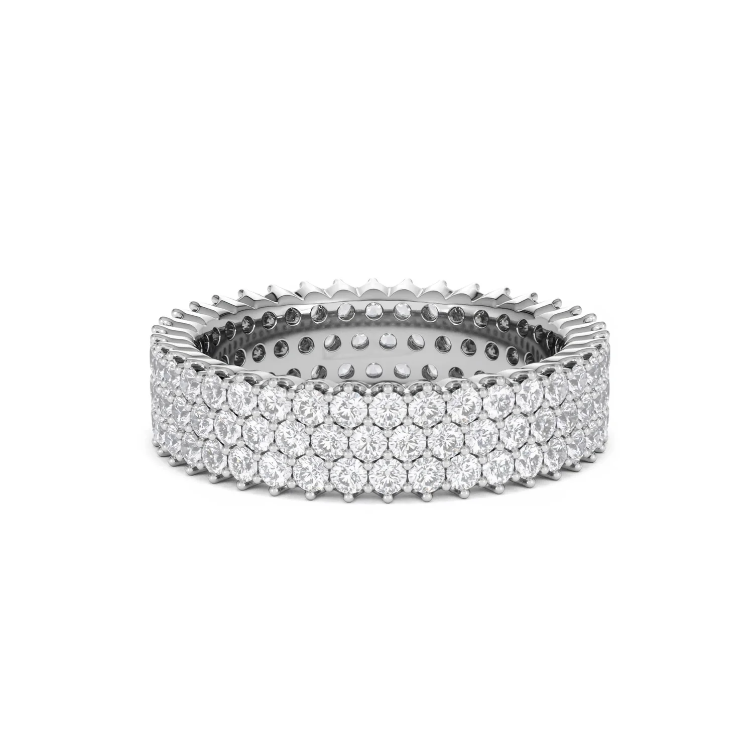 Jasmine Lab Diamond Pave Eternity Ring 2.00ct G/VS in Platinum - Image 66