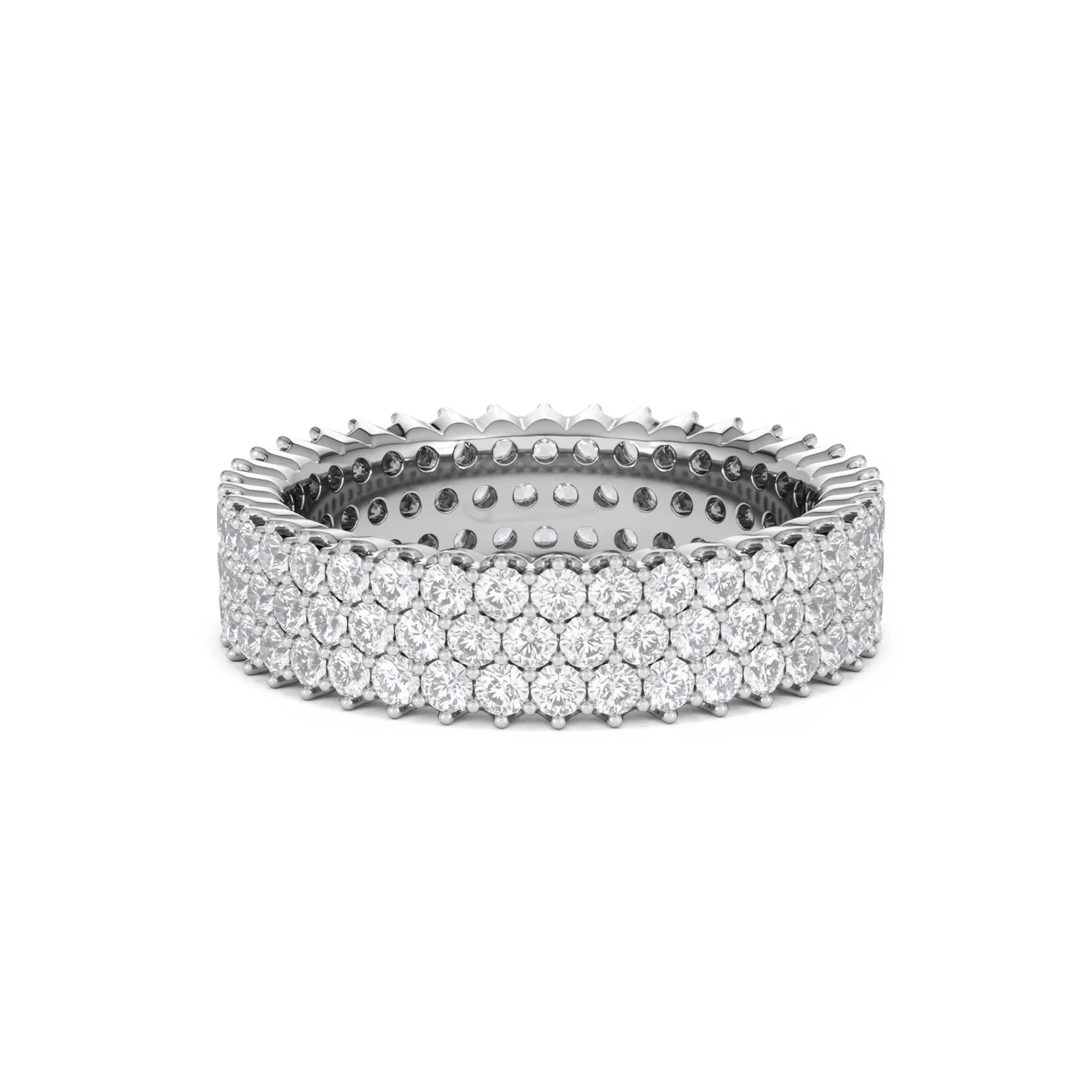 Jasmine Lab Diamond Pave Eternity Ring 2.00ct G/VS in Platinum - Image 68