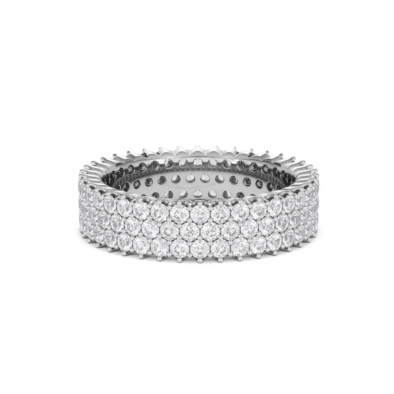 Jasmine Lab Diamond Pave Eternity Ring 2.00ct G/VS in Platinum - Image 70