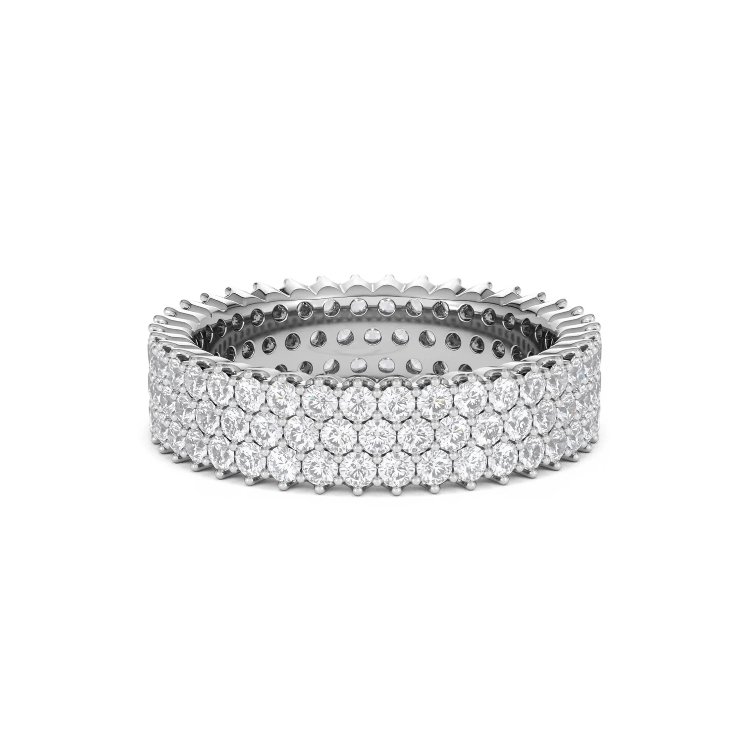 Jasmine Lab Diamond Pave Eternity Ring 2.00ct G/VS in Platinum - Image 71