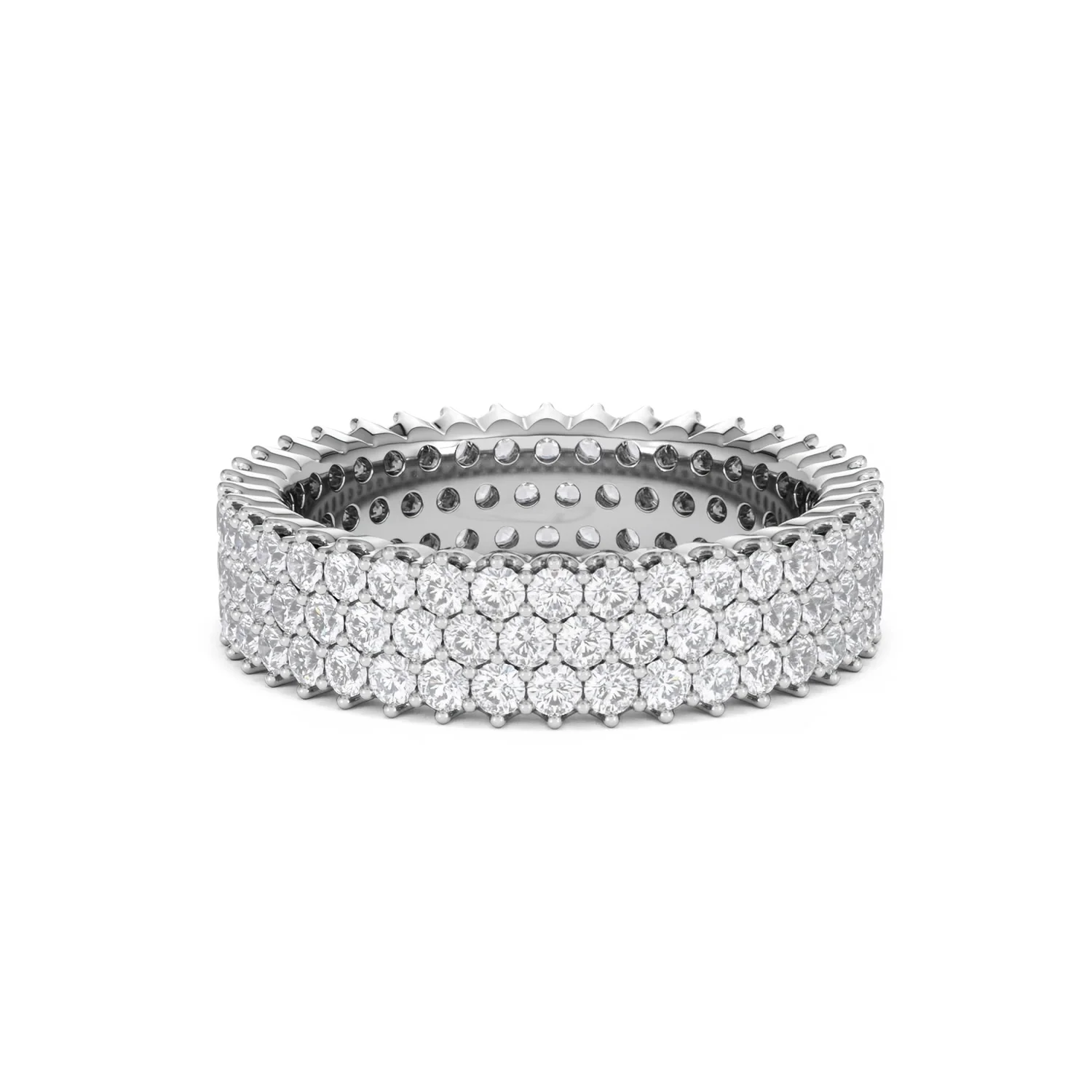 Jasmine Lab Diamond Pave Eternity Ring 2.00ct G/VS in Platinum - Image 72