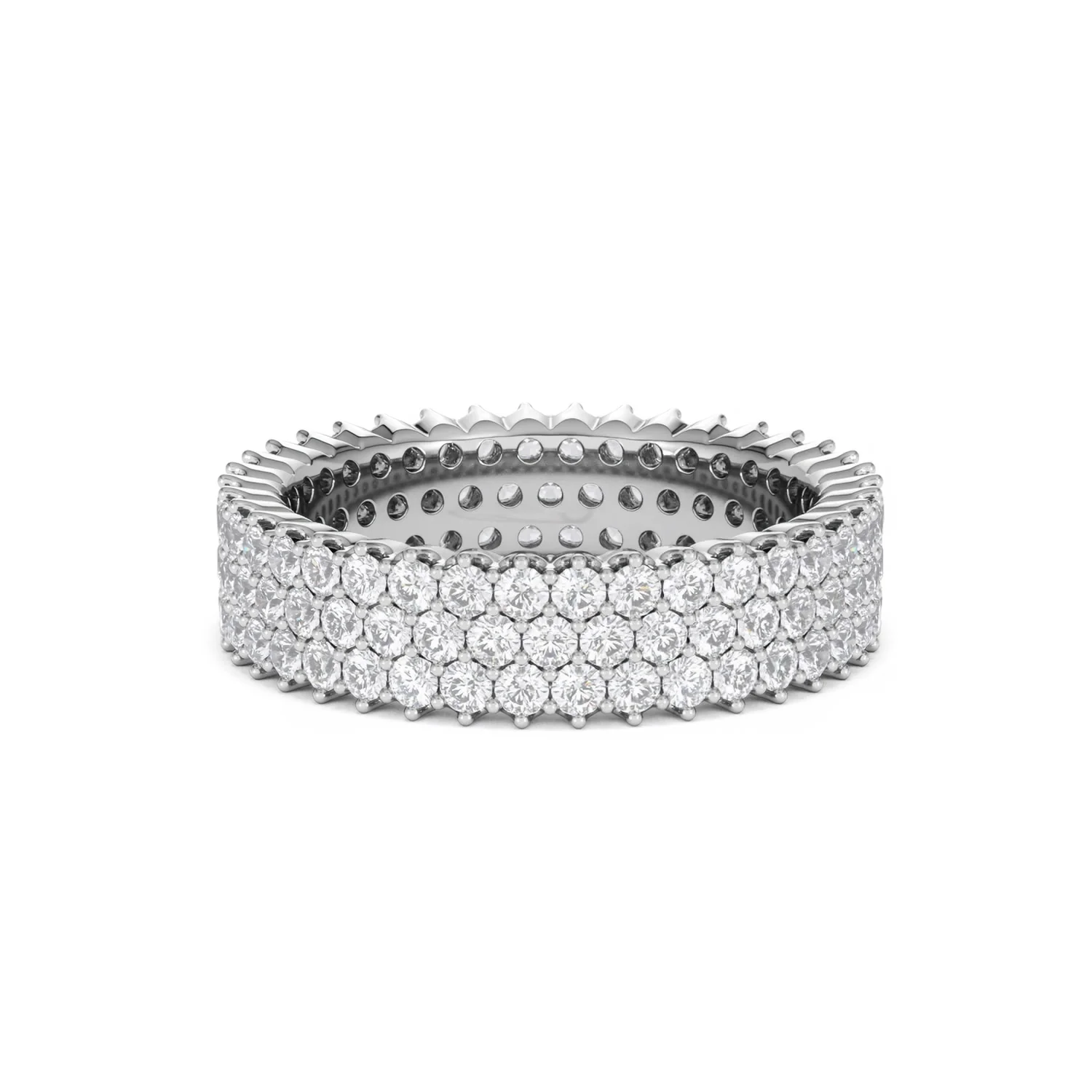 Jasmine Lab Diamond Pave Eternity Ring 2.00ct G/VS in Platinum - Image 73