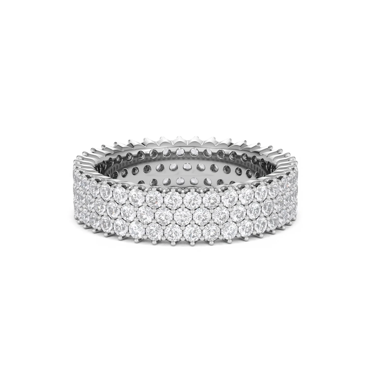 Jasmine Lab Diamond Pave Eternity Ring 2.00ct G/VS in Platinum - Image 79