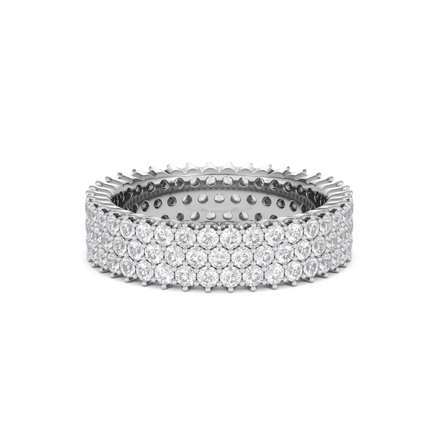 Jasmine Lab Diamond Pave Eternity Ring 2.00ct G/VS in Platinum - Image 8