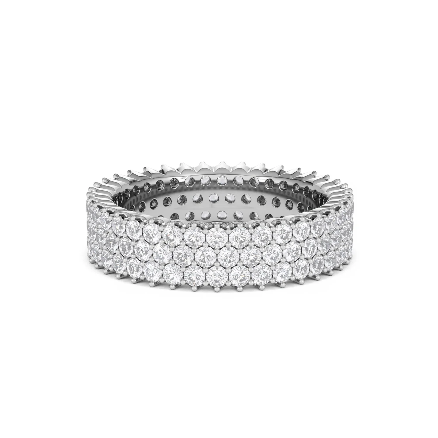 Jasmine Lab Diamond Pave Eternity Ring 2.00ct G/VS in Platinum - Image 80