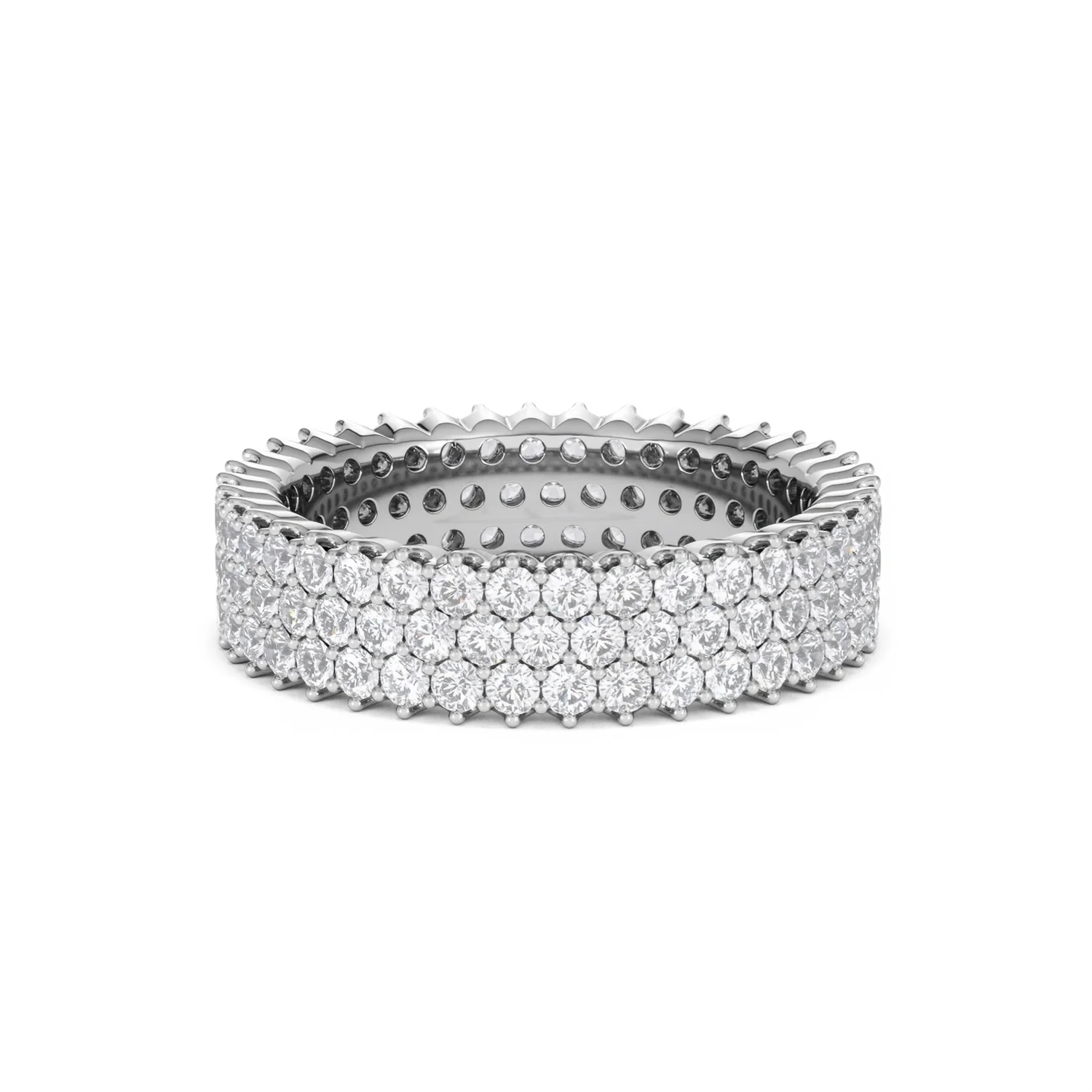 Jasmine Lab Diamond Pave Eternity Ring 2.00ct G/VS in Platinum - Image 81