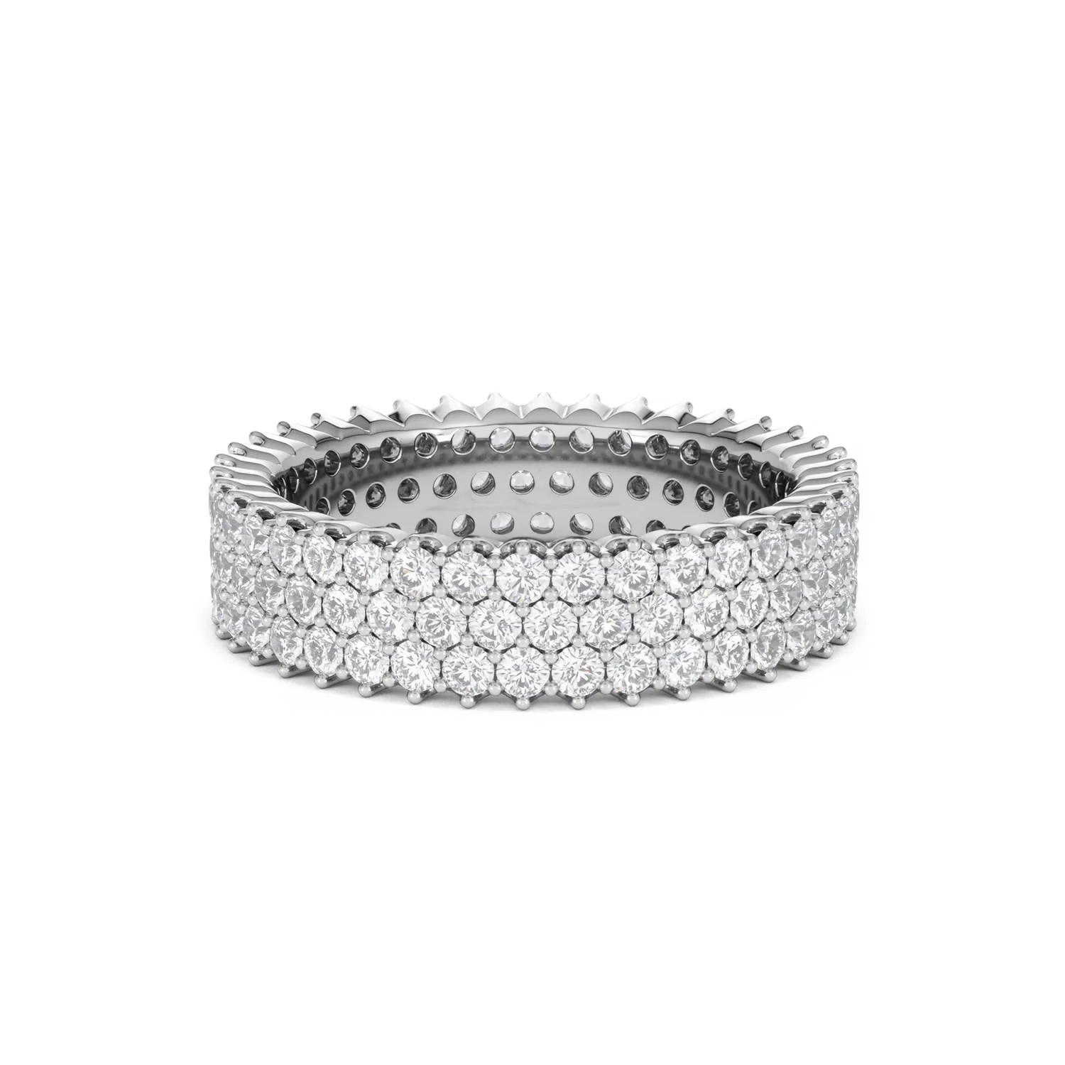 Jasmine Lab Diamond Pave Eternity Ring 2.00ct G/VS in Platinum - Image 82