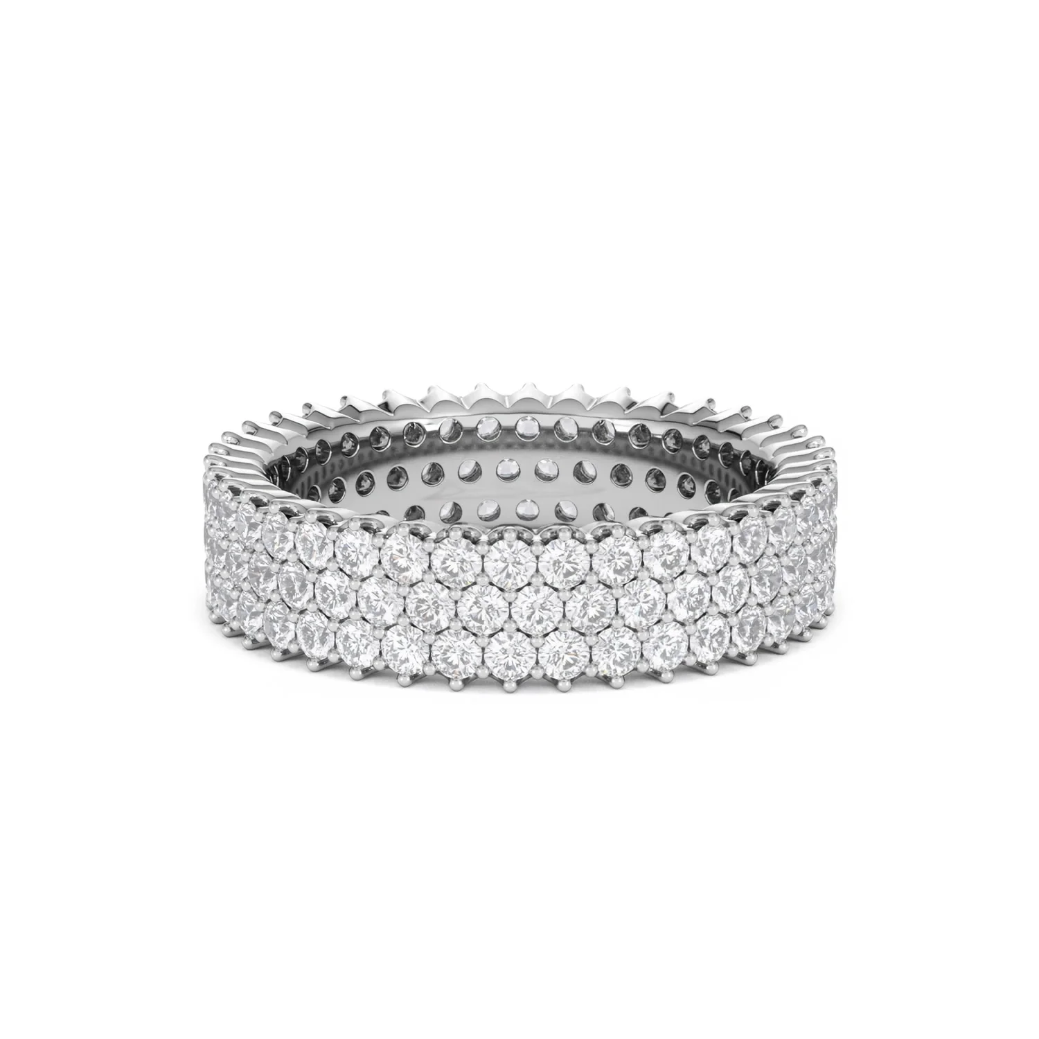 Jasmine Lab Diamond Pave Eternity Ring 2.00ct G/VS in Platinum - Image 84