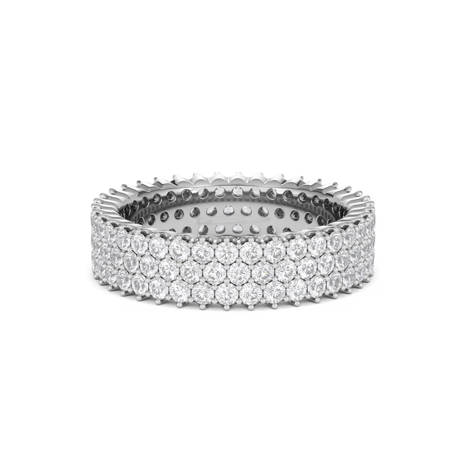 Jasmine Lab Diamond Pave Eternity Ring 2.00ct G/VS in Platinum - Image 86