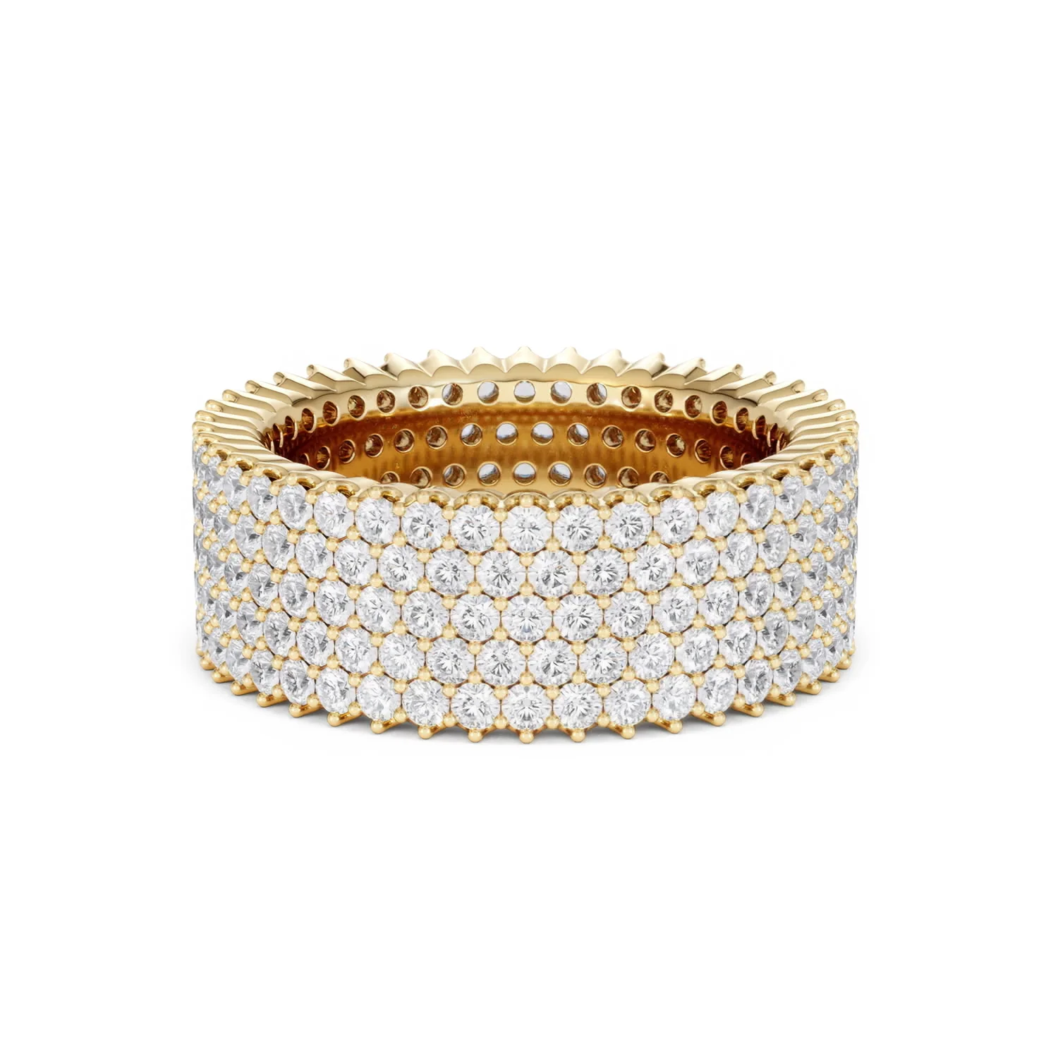 Jasmine Lab Diamond Pave Eternity Ring 3.00ct G/VS in 18K Gold - Image 10
