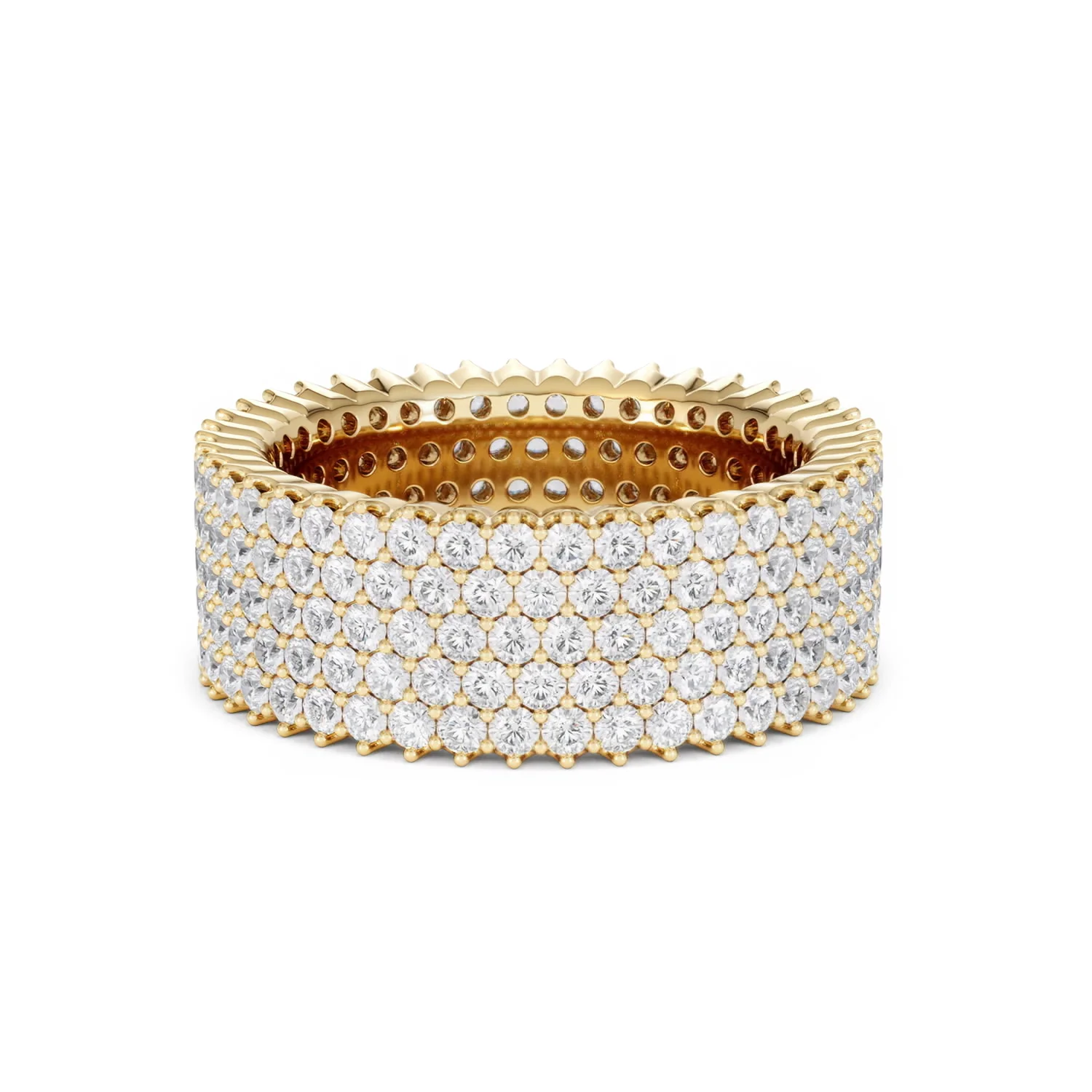 Jasmine Lab Diamond Pave Eternity Ring 3.00ct G/VS in 18K Gold - Image 28