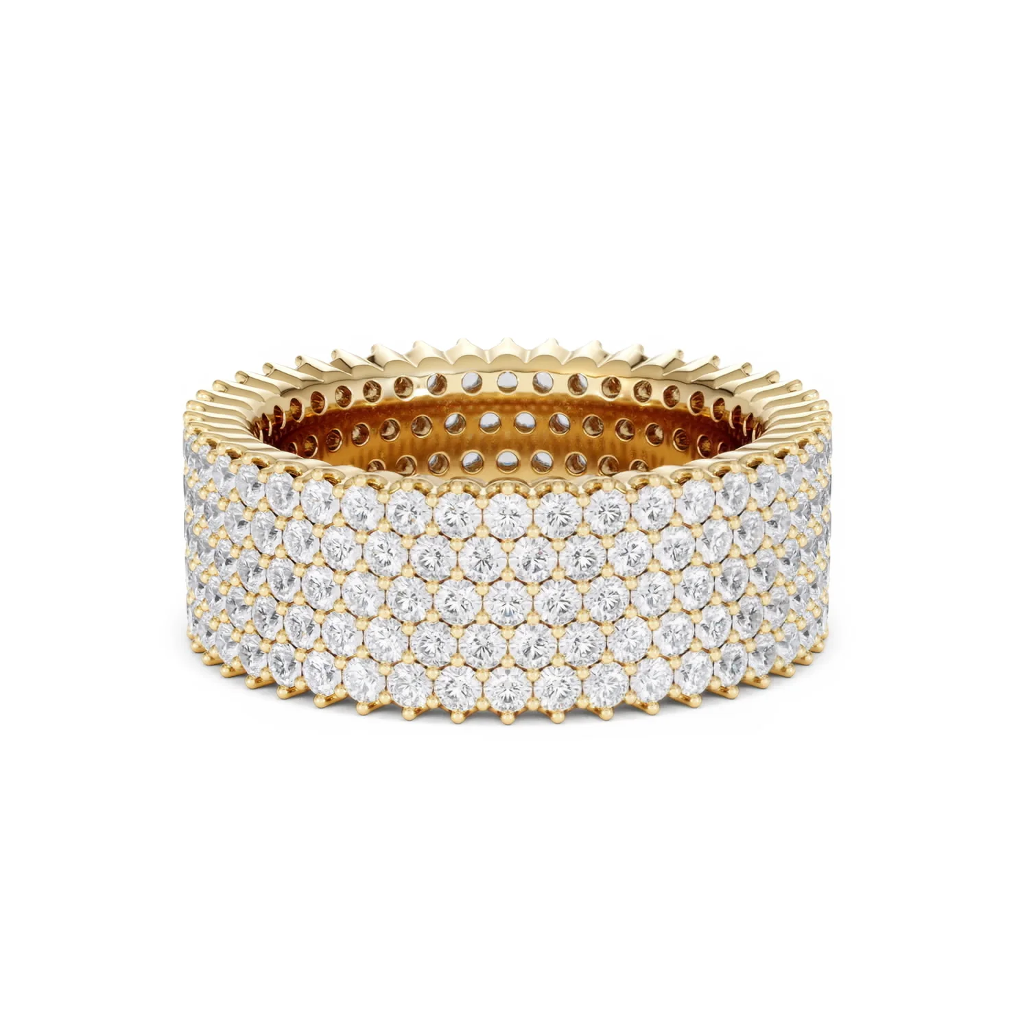 Jasmine Lab Diamond Pave Eternity Ring 3.00ct G/VS in 18K Gold - Image 29