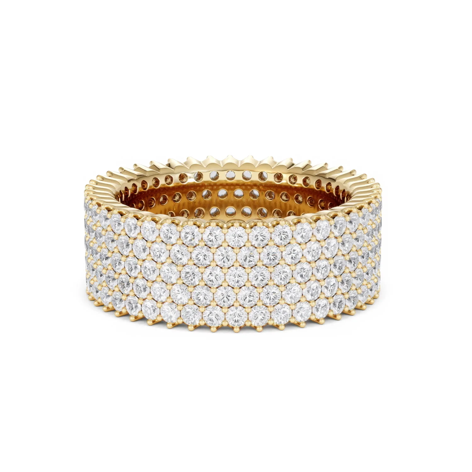 Jasmine Lab Diamond Pave Eternity Ring 3.00ct G/VS in 18K Gold - Image 33