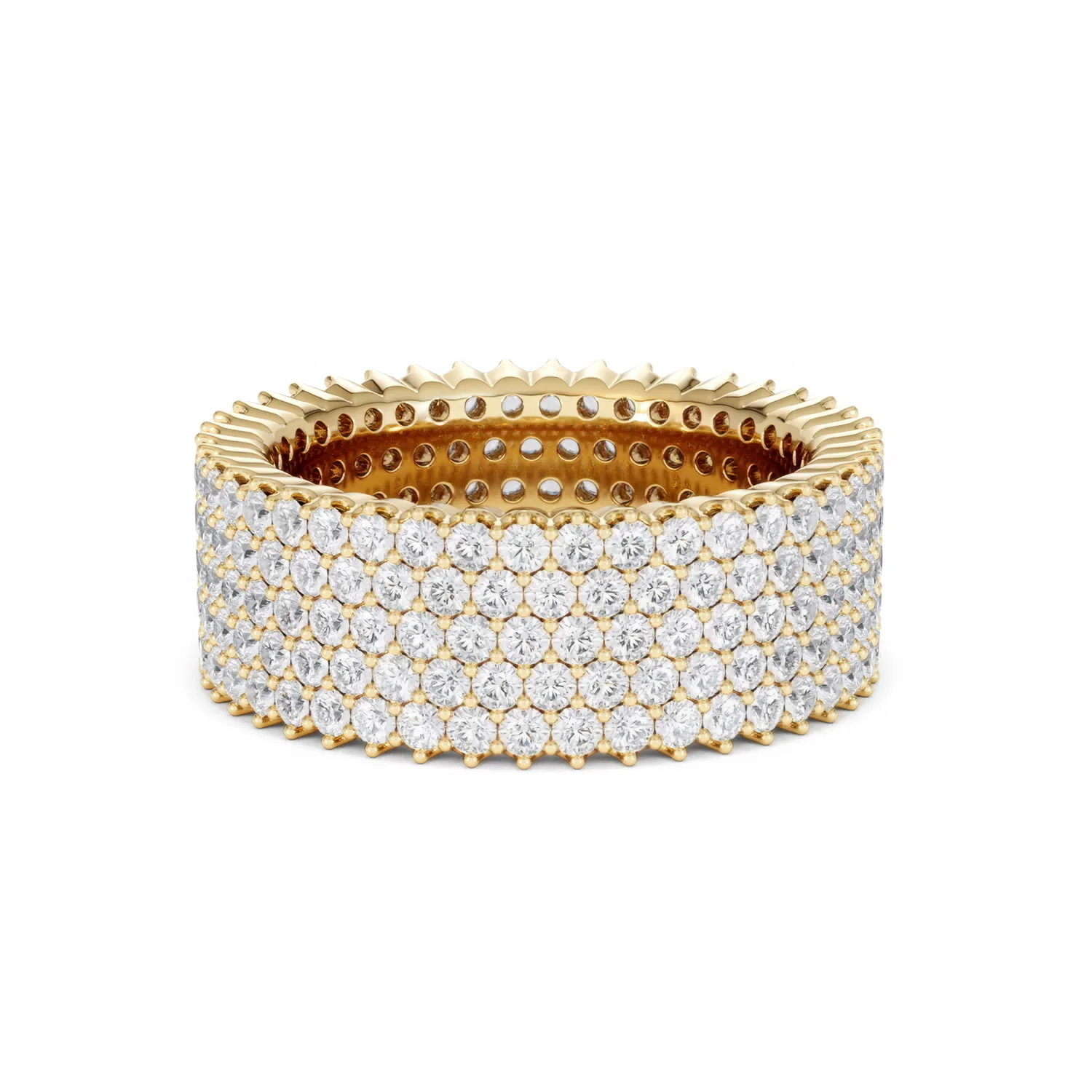 Jasmine Lab Diamond Pave Eternity Ring 3.00ct G/VS in 18K Gold - Image 34