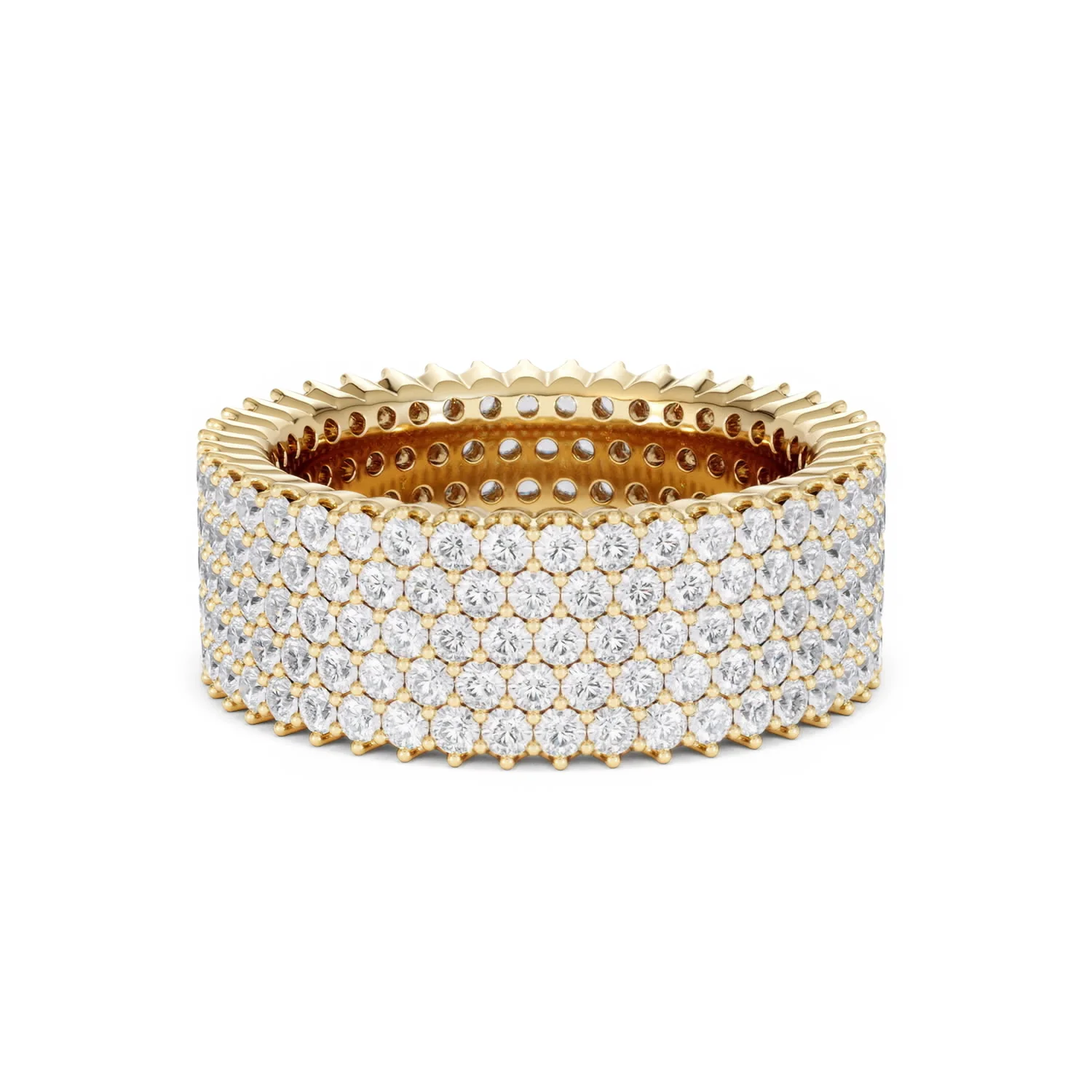 Jasmine Lab Diamond Pave Eternity Ring 3.00ct G/VS in 18K Gold - Image 41