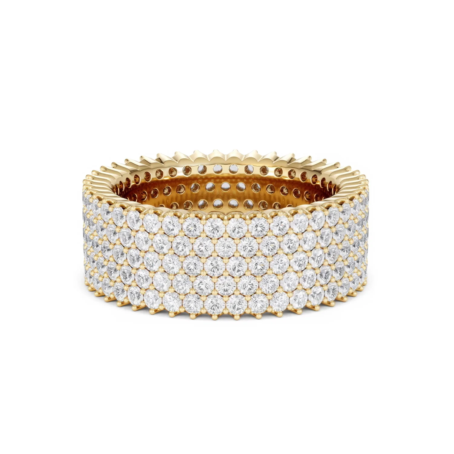 Jasmine Lab Diamond Pave Eternity Ring 3.00ct G/VS in 18K Gold - Image 45