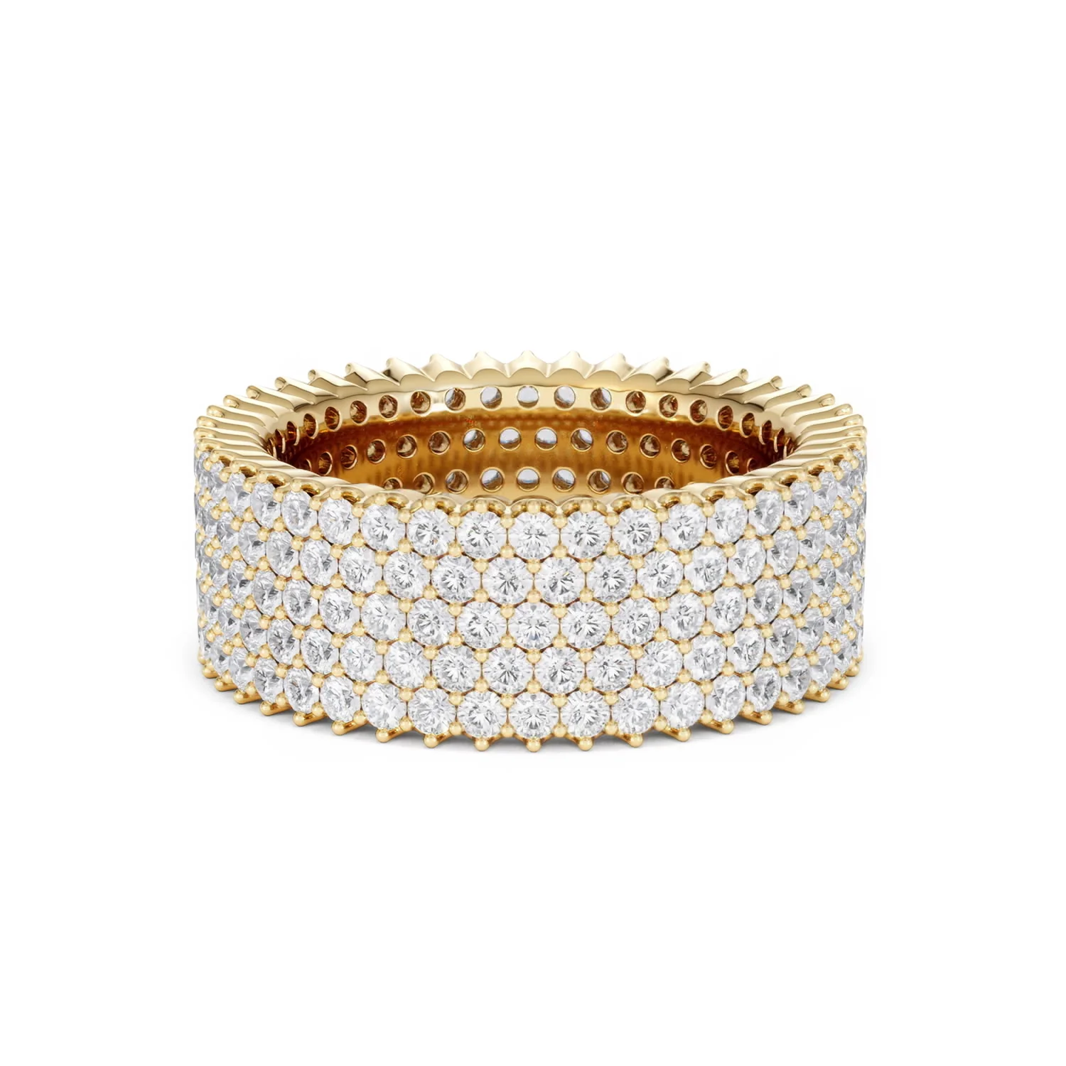 Jasmine Lab Diamond Pave Eternity Ring 3.00ct G/VS in 18K Gold - Image 46