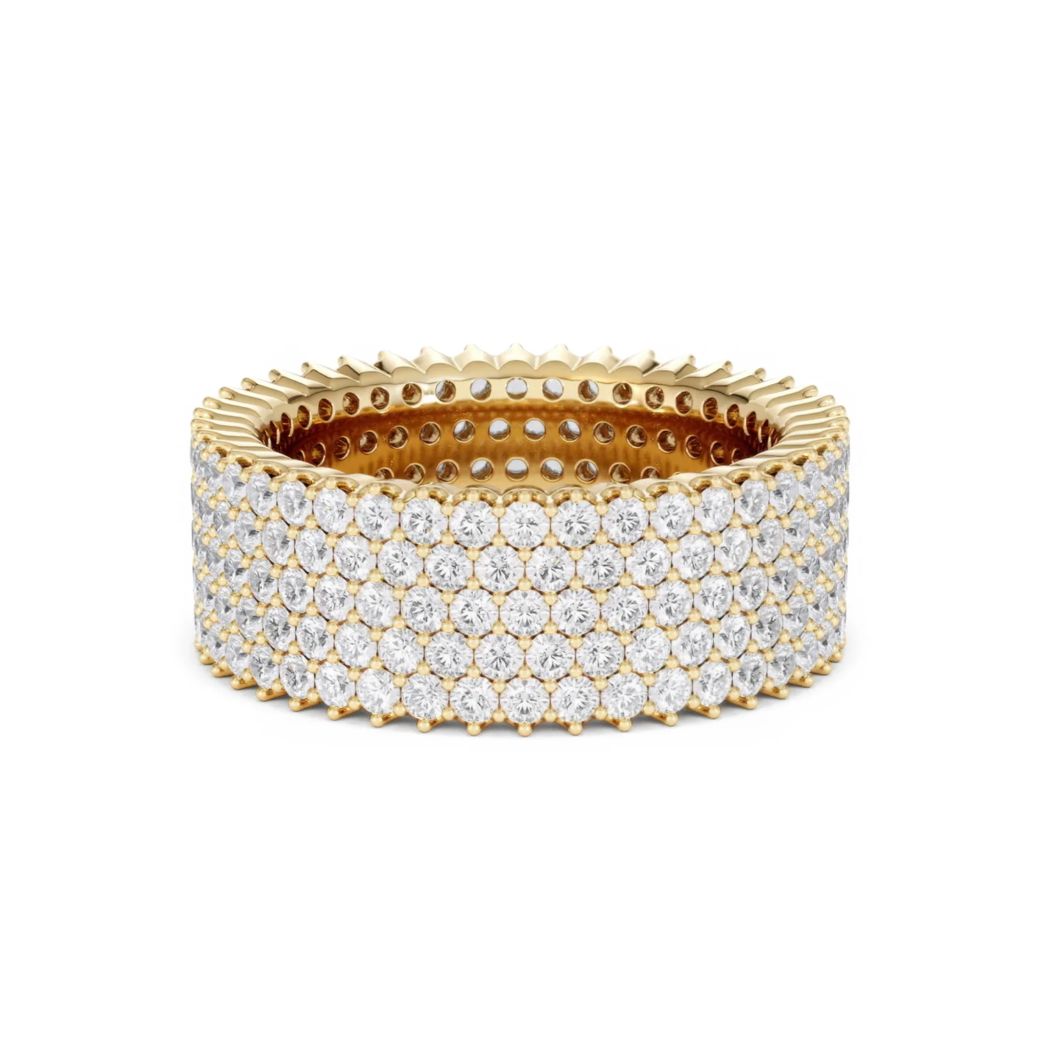 Jasmine Lab Diamond Pave Eternity Ring 3.00ct G/VS in 18K Gold - Image 48