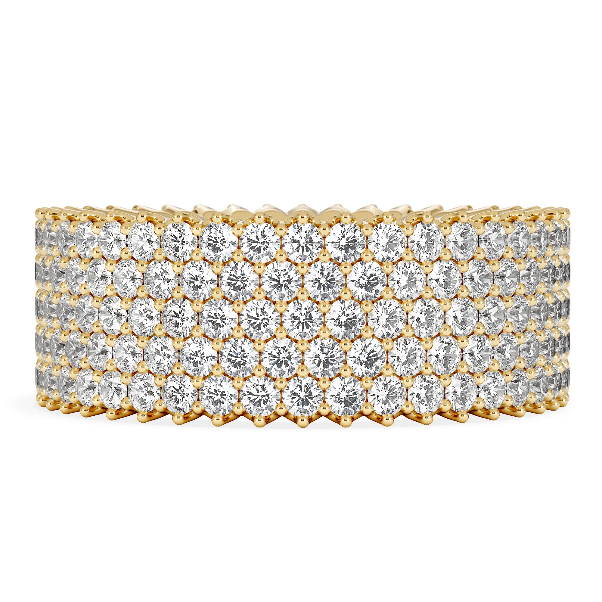 Jasmine Lab Diamond Pave Eternity Ring 3.00ct G/VS in 18K Gold - Image 6