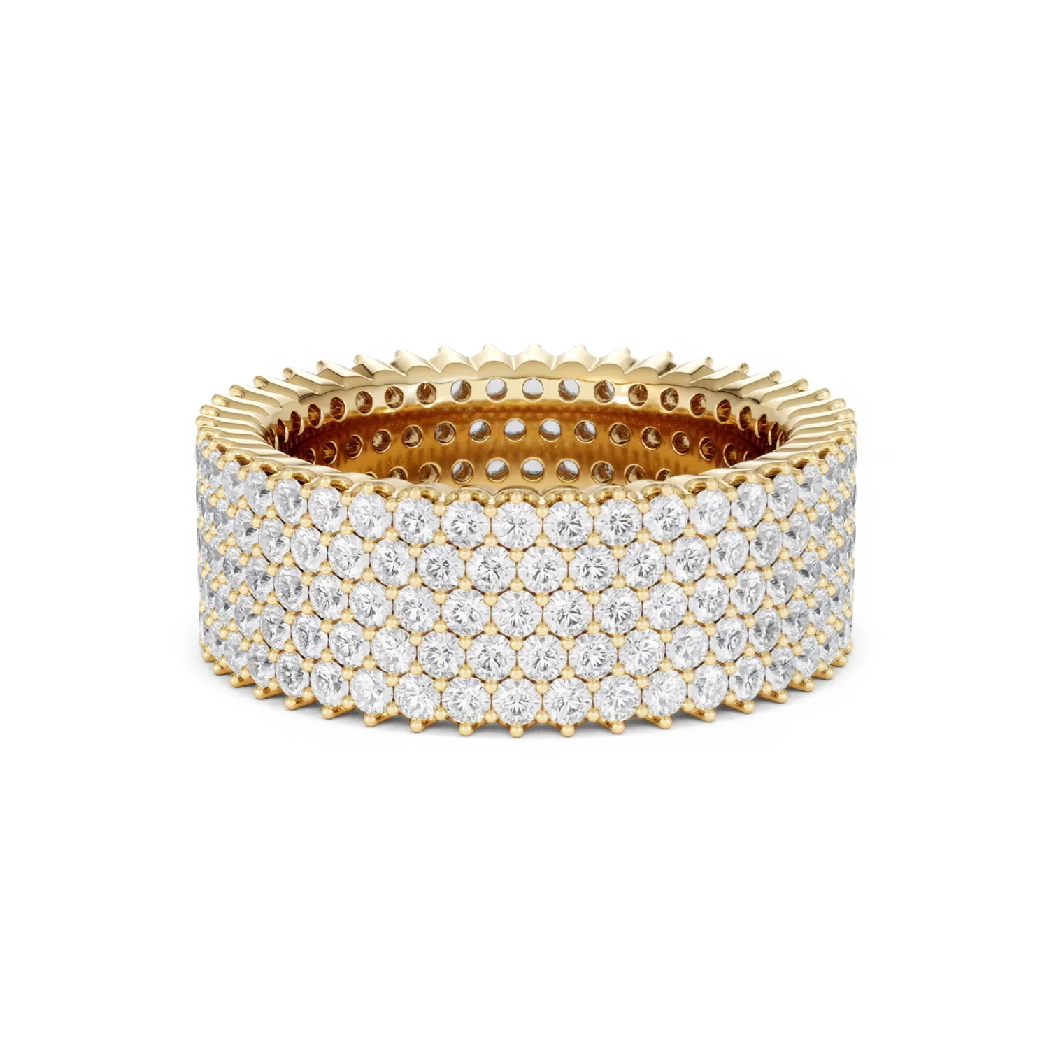 Jasmine Lab Diamond Pave Eternity Ring 3.00ct G/VS in 18K Gold - Image 74
