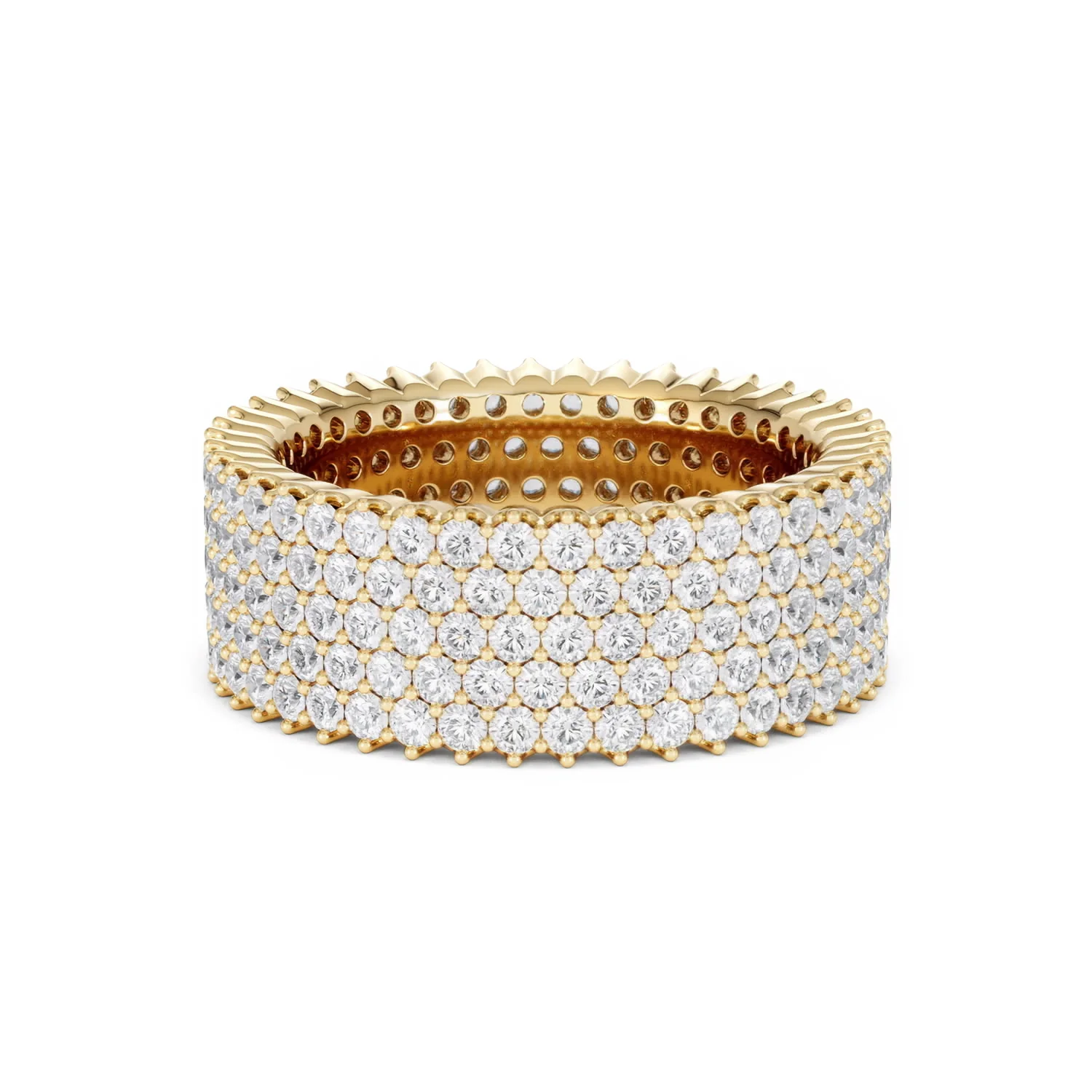 Jasmine Lab Diamond Pave Eternity Ring 3.00ct G/VS in 18K Gold - Image 75