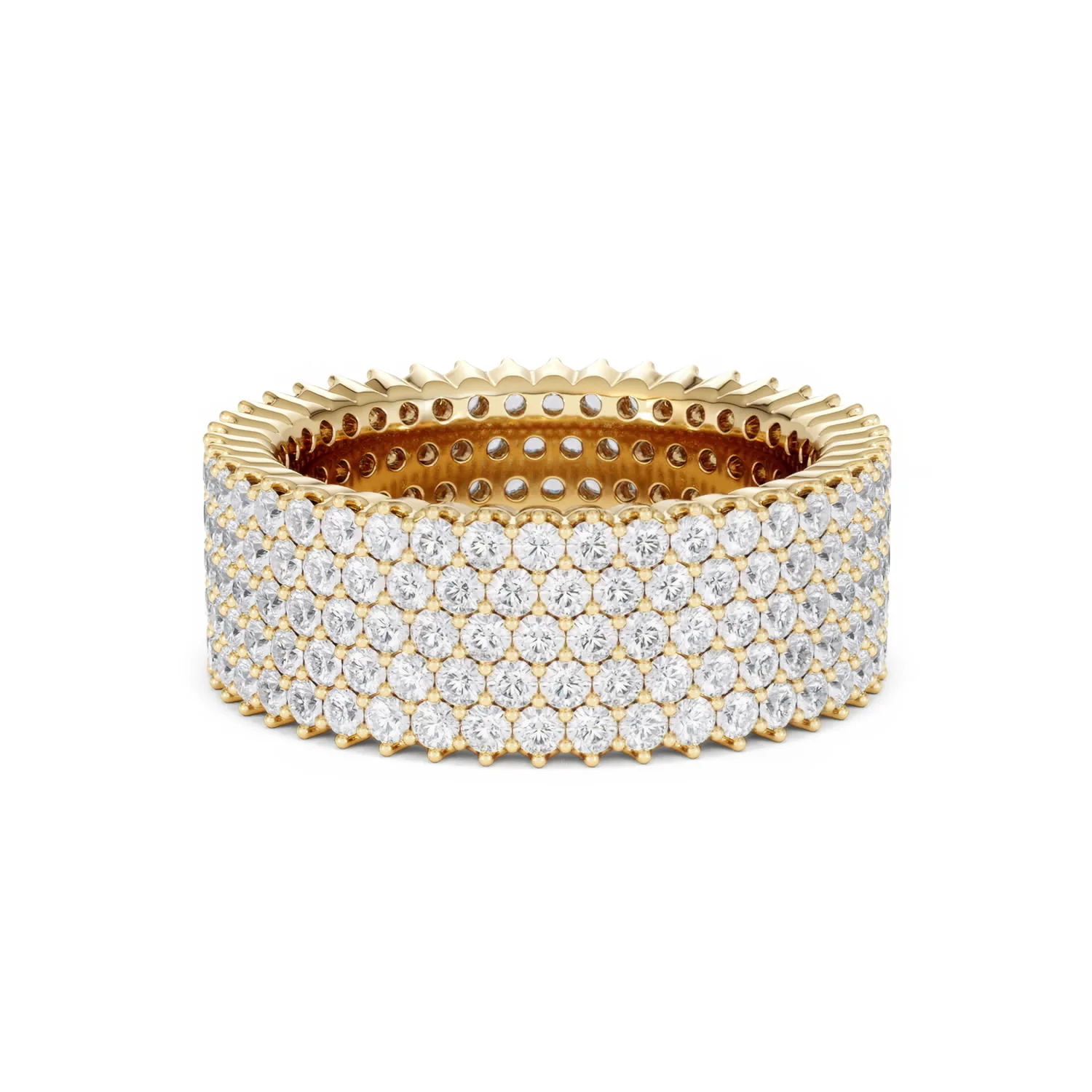 Jasmine Lab Diamond Pave Eternity Ring 3.00ct G/VS in 18K Gold - Image 76