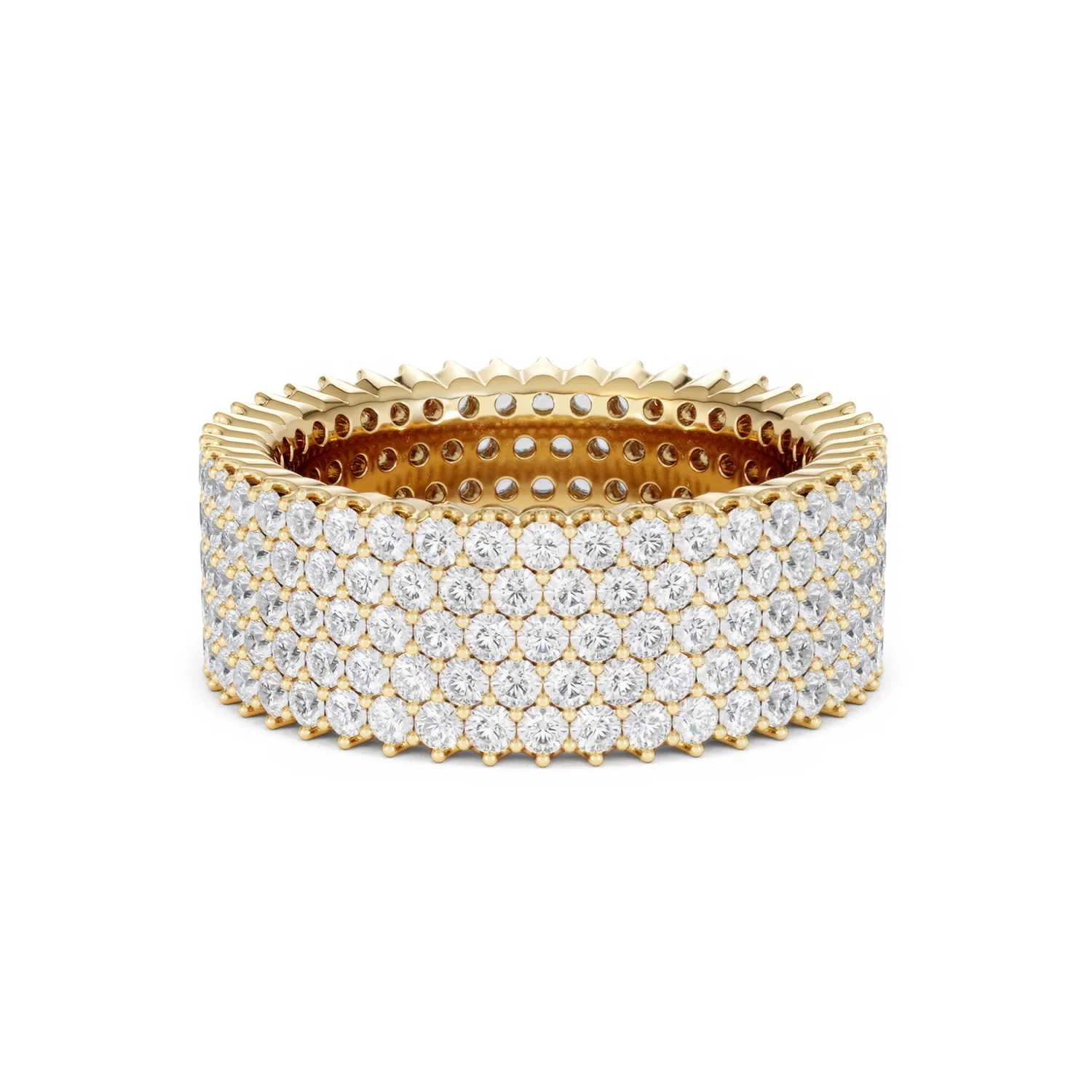 Jasmine Lab Diamond Pave Eternity Ring 3.00ct G/VS in 18K Gold - Image 8