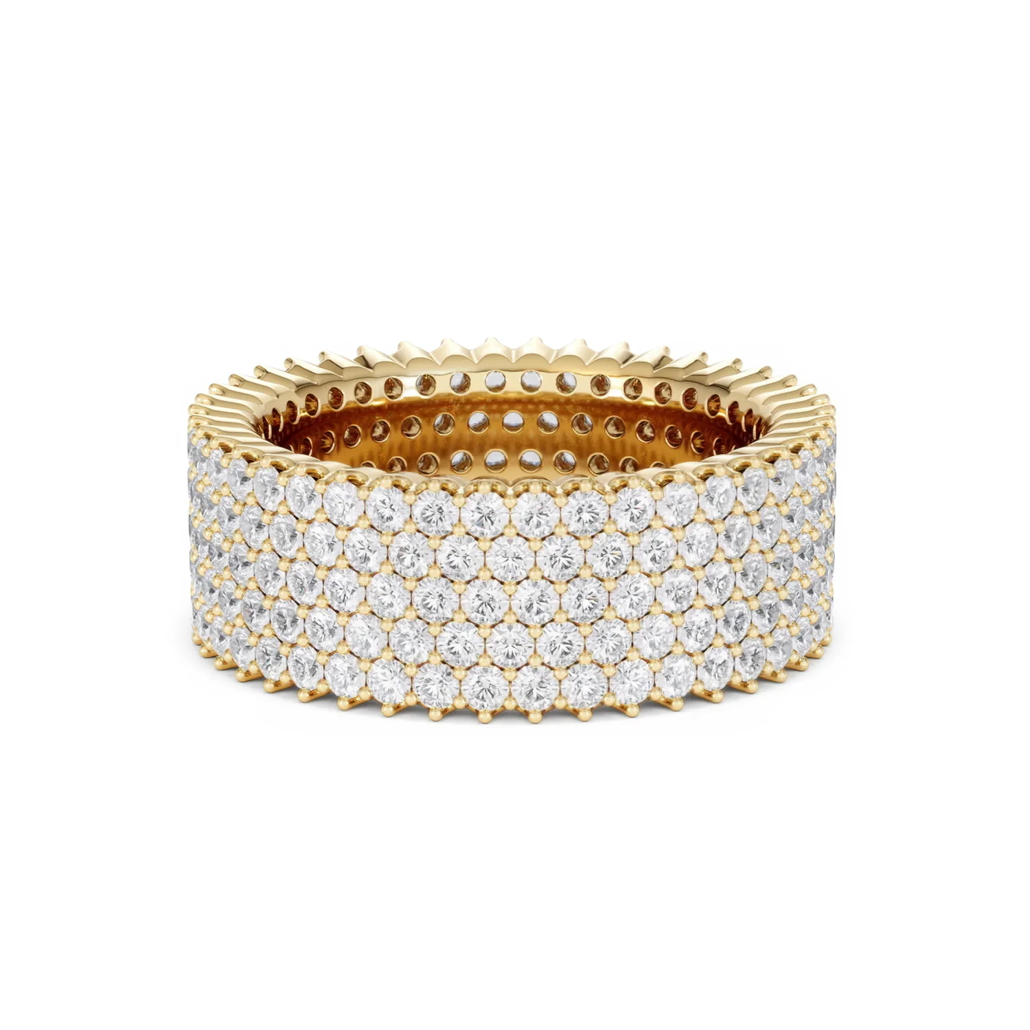 Jasmine Lab Diamond Pave Eternity Ring 3.00ct G/VS in 18K Gold - Image 9