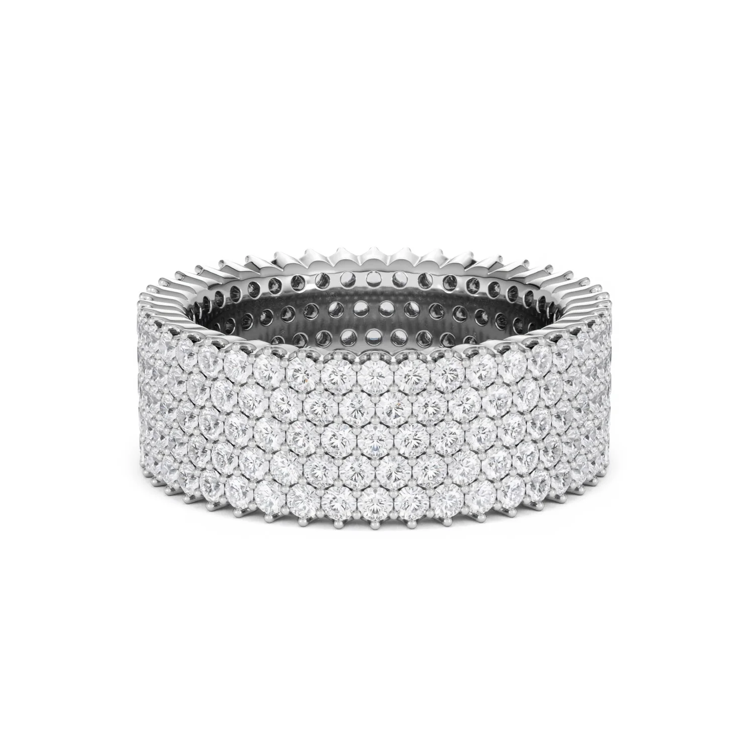 Jasmine Lab Diamond Pave Eternity Ring 3.00ct G/VS in 18K White Gold - Image 10