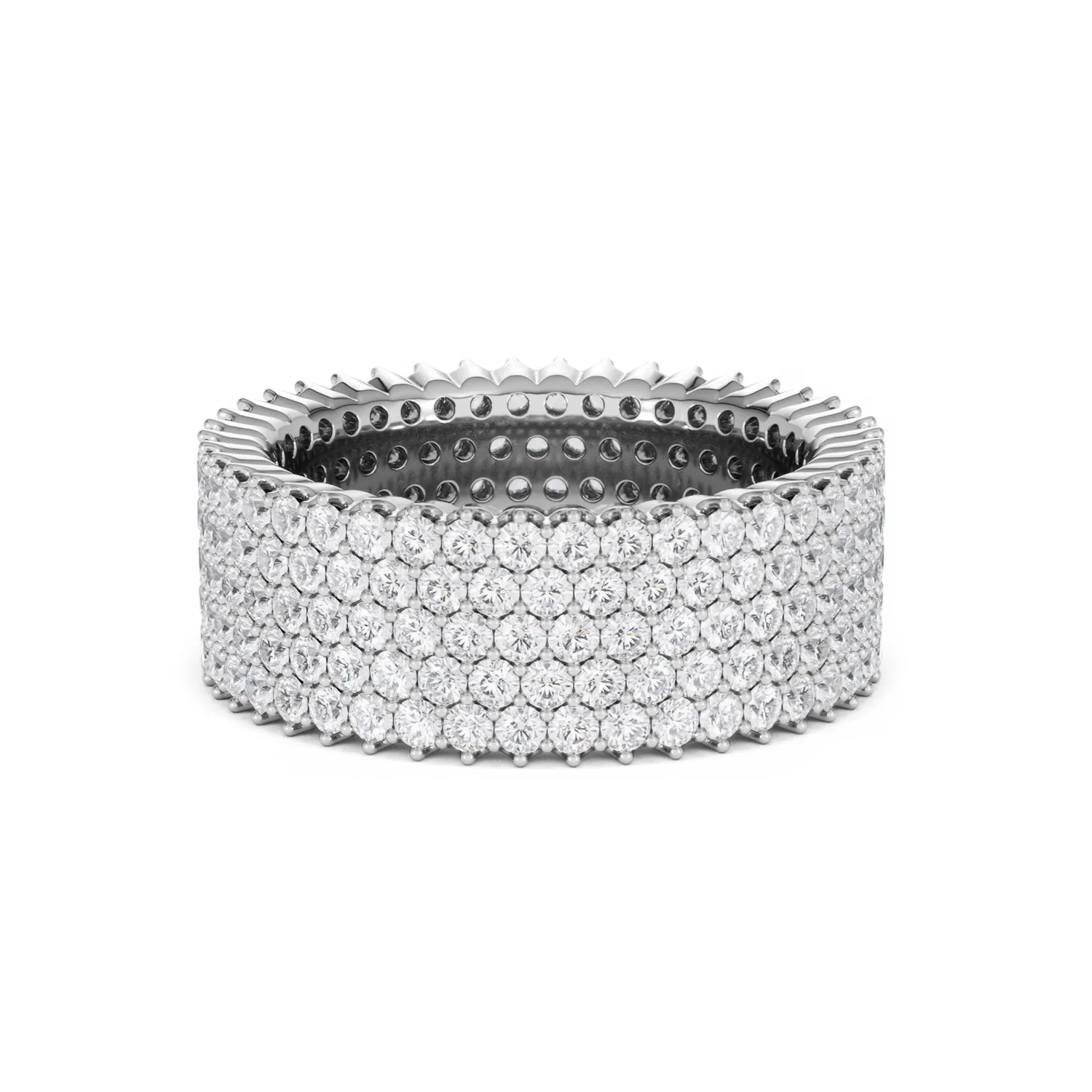 Jasmine Lab Diamond Pave Eternity Ring 3.00ct G/VS in 18K White Gold - Image 13