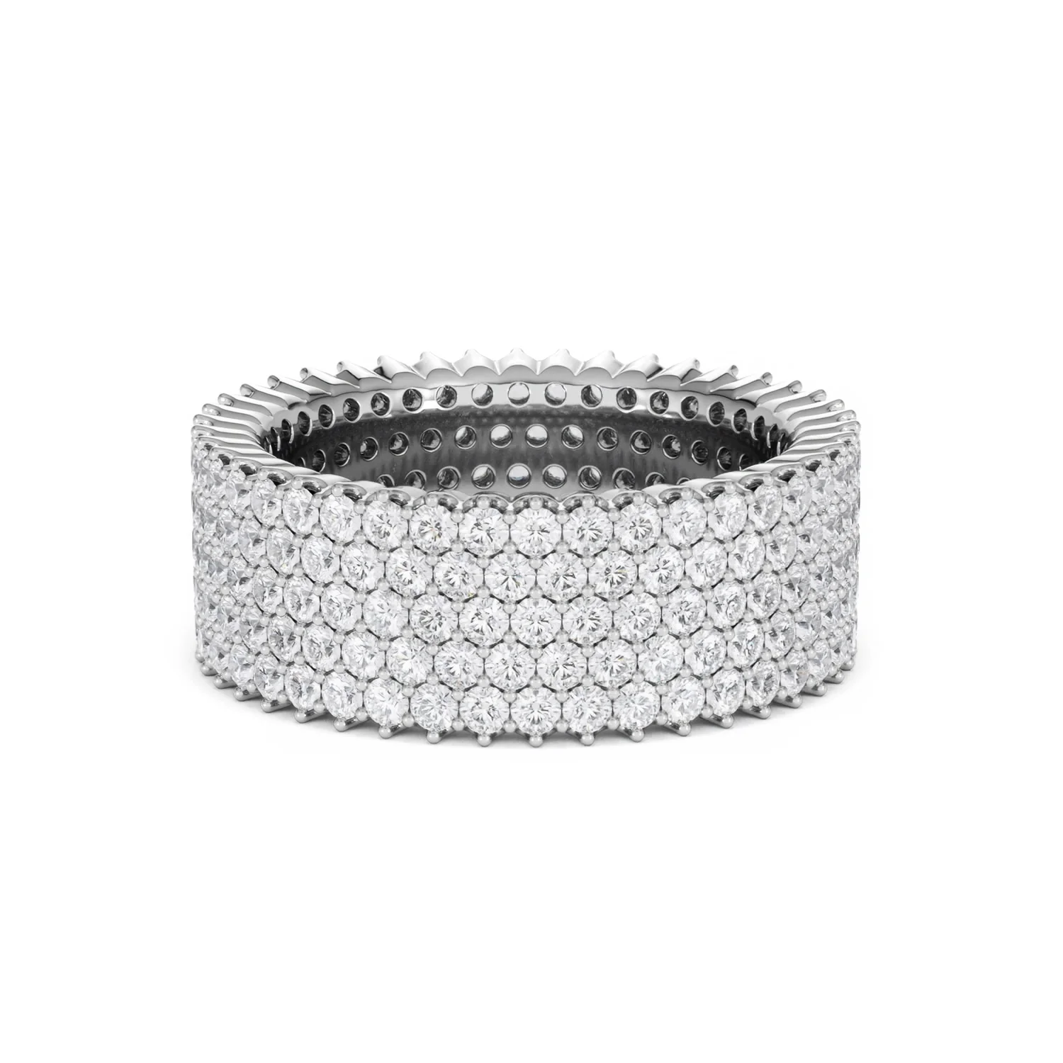 Jasmine Lab Diamond Pave Eternity Ring 3.00ct G/VS in 18K White Gold - Image 16