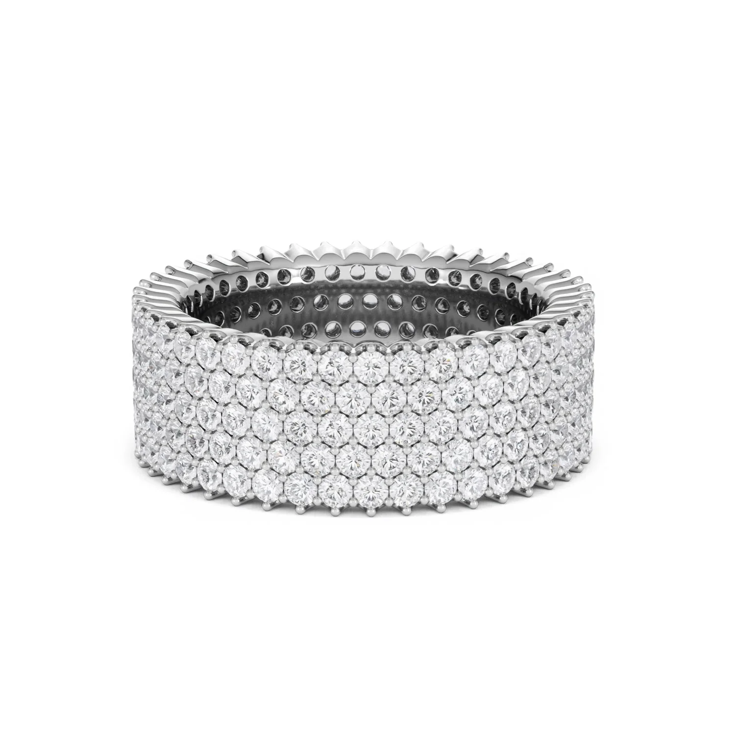Jasmine Lab Diamond Pave Eternity Ring 3.00ct G/VS in 18K White Gold - Image 18