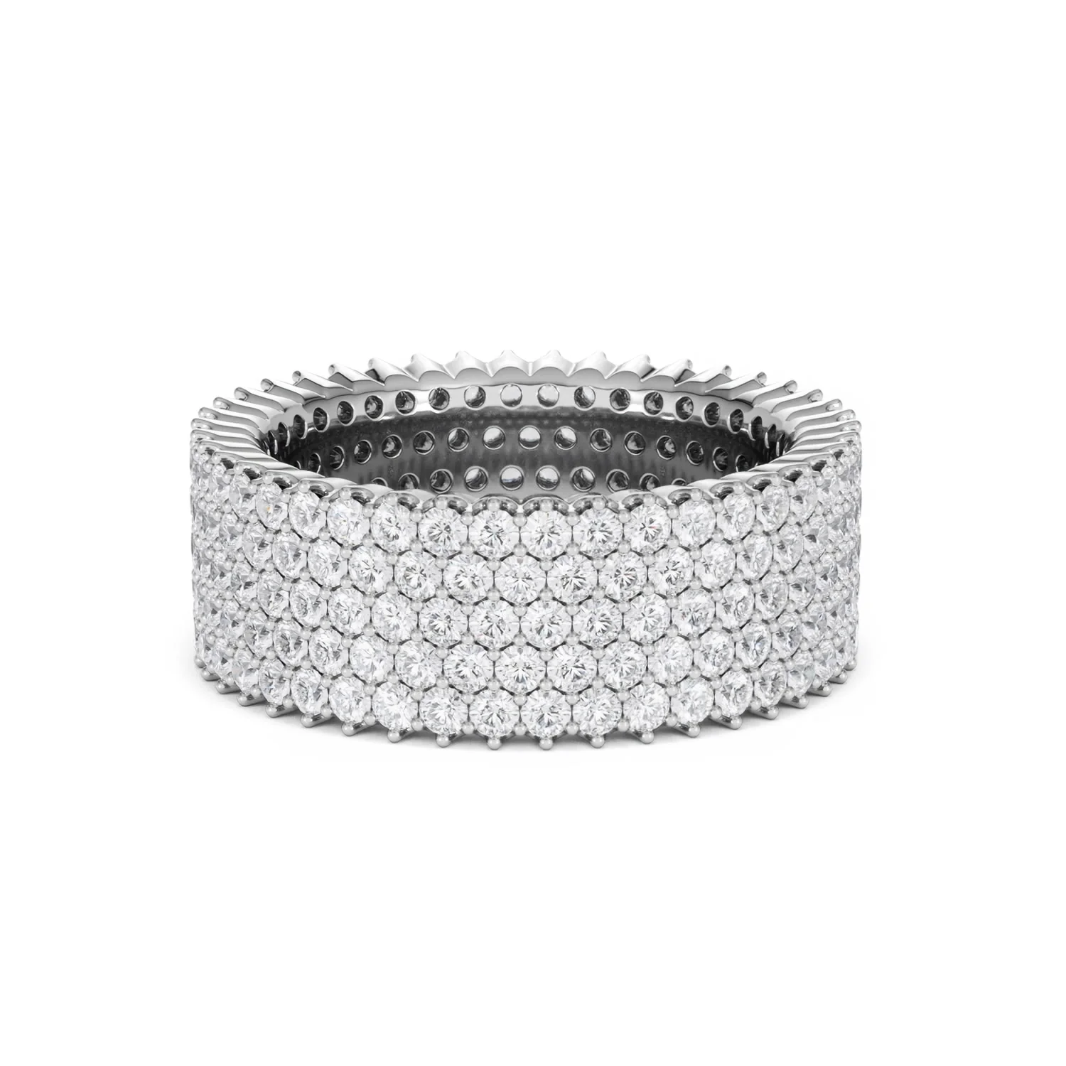 Jasmine Lab Diamond Pave Eternity Ring 3.00ct G/VS in 18K White Gold - Image 24