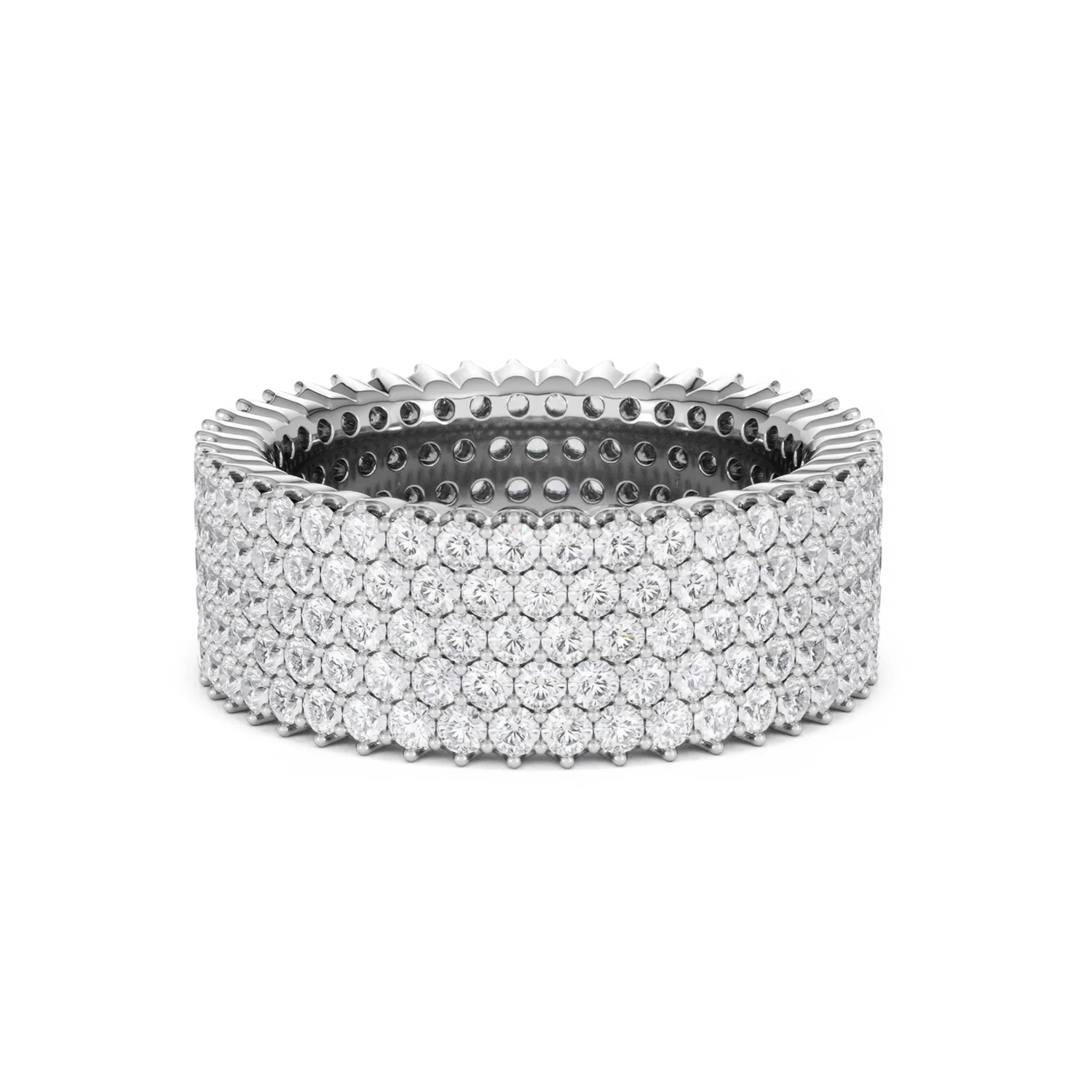 Jasmine Lab Diamond Pave Eternity Ring 3.00ct G/VS in 18K White Gold - Image 28