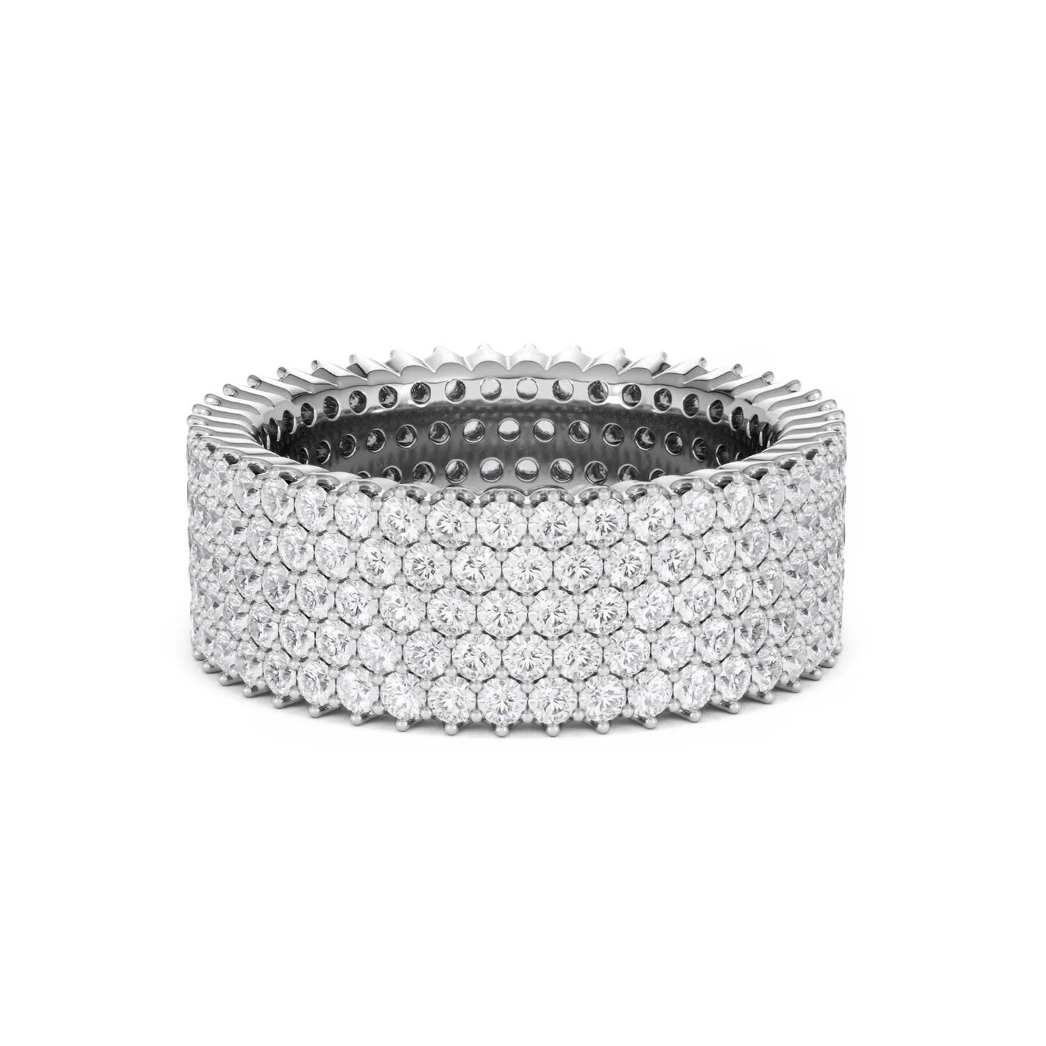 Jasmine Lab Diamond Pave Eternity Ring 3.00ct G/VS in 18K White Gold - Image 34