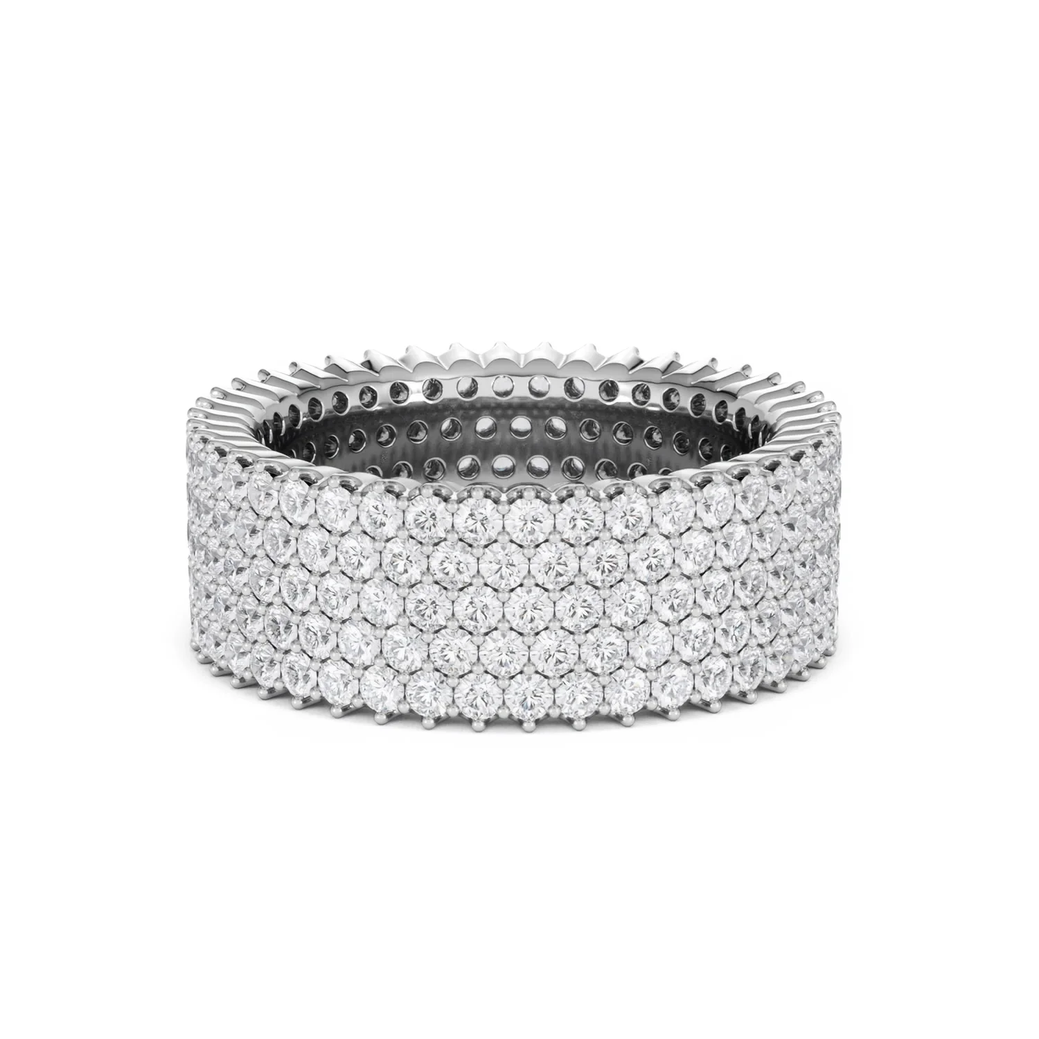 Jasmine Lab Diamond Pave Eternity Ring 3.00ct G/VS in 18K White Gold - Image 37