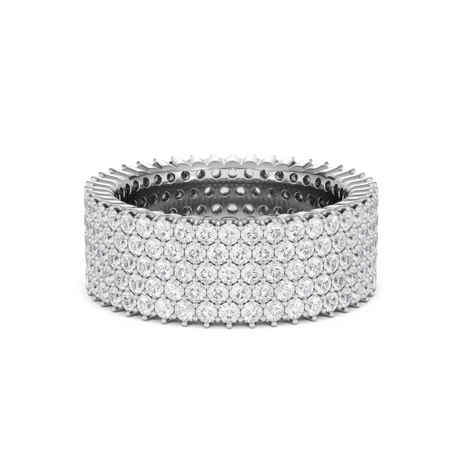 Jasmine Lab Diamond Pave Eternity Ring 3.00ct G/VS in 18K White Gold - Image 42