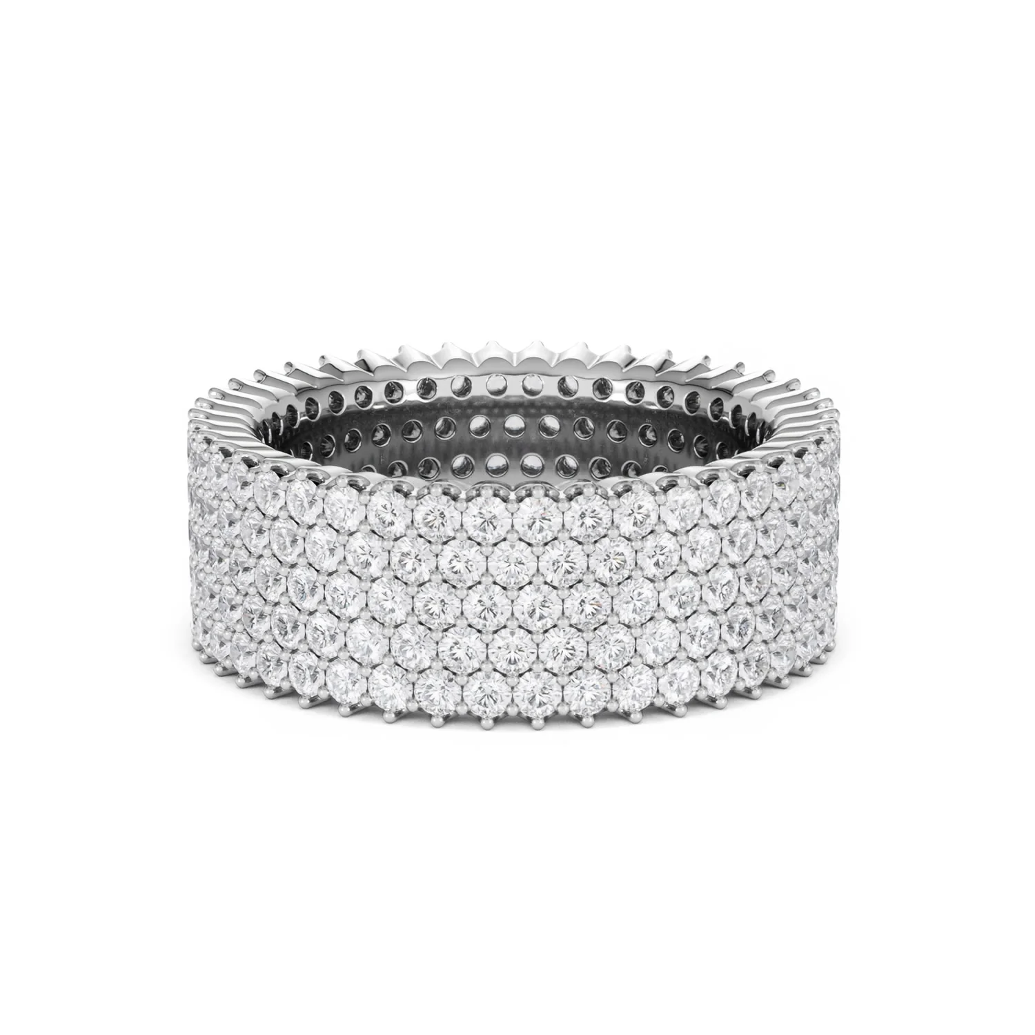 Jasmine Lab Diamond Pave Eternity Ring 3.00ct G/VS in 18K White Gold - Image 43