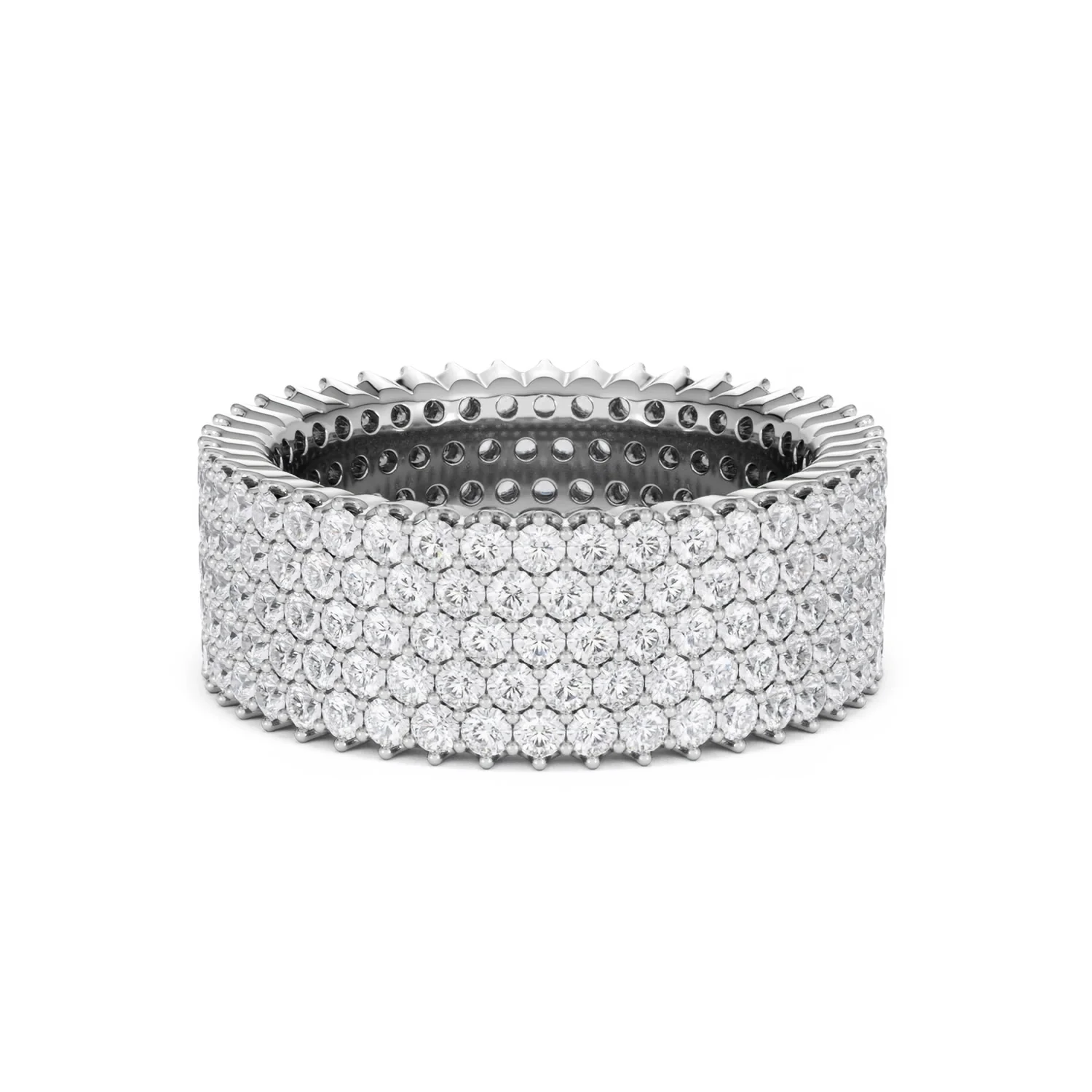 Jasmine Lab Diamond Pave Eternity Ring 3.00ct G/VS in 18K White Gold - Image 44