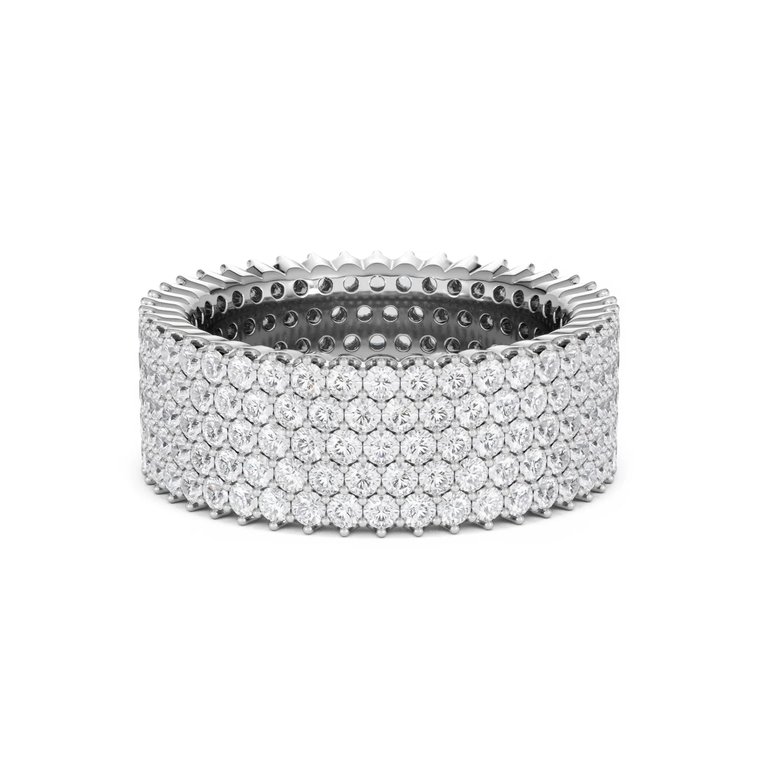 Jasmine Lab Diamond Pave Eternity Ring 3.00ct G/VS in 18K White Gold - Image 46