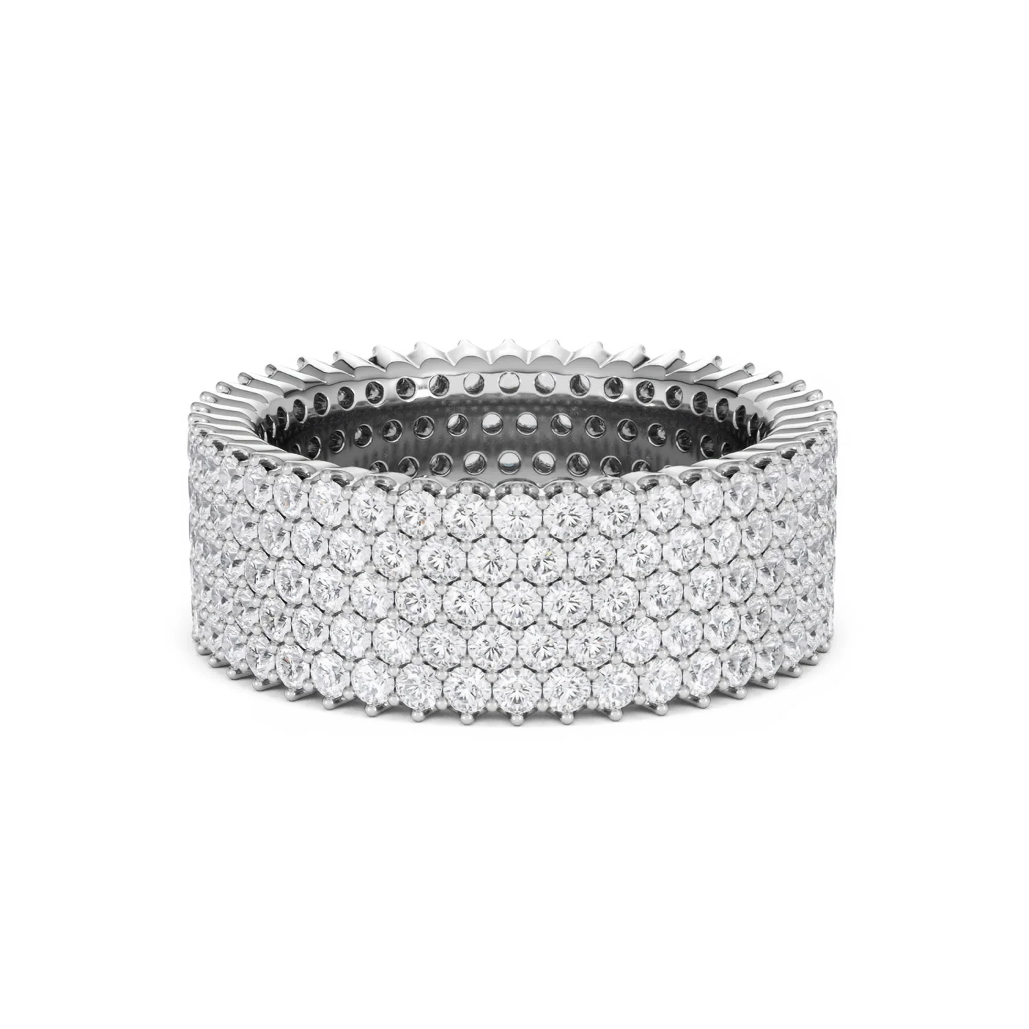 Jasmine Lab Diamond Pave Eternity Ring 3.00ct G/VS in 18K White Gold - Image 48