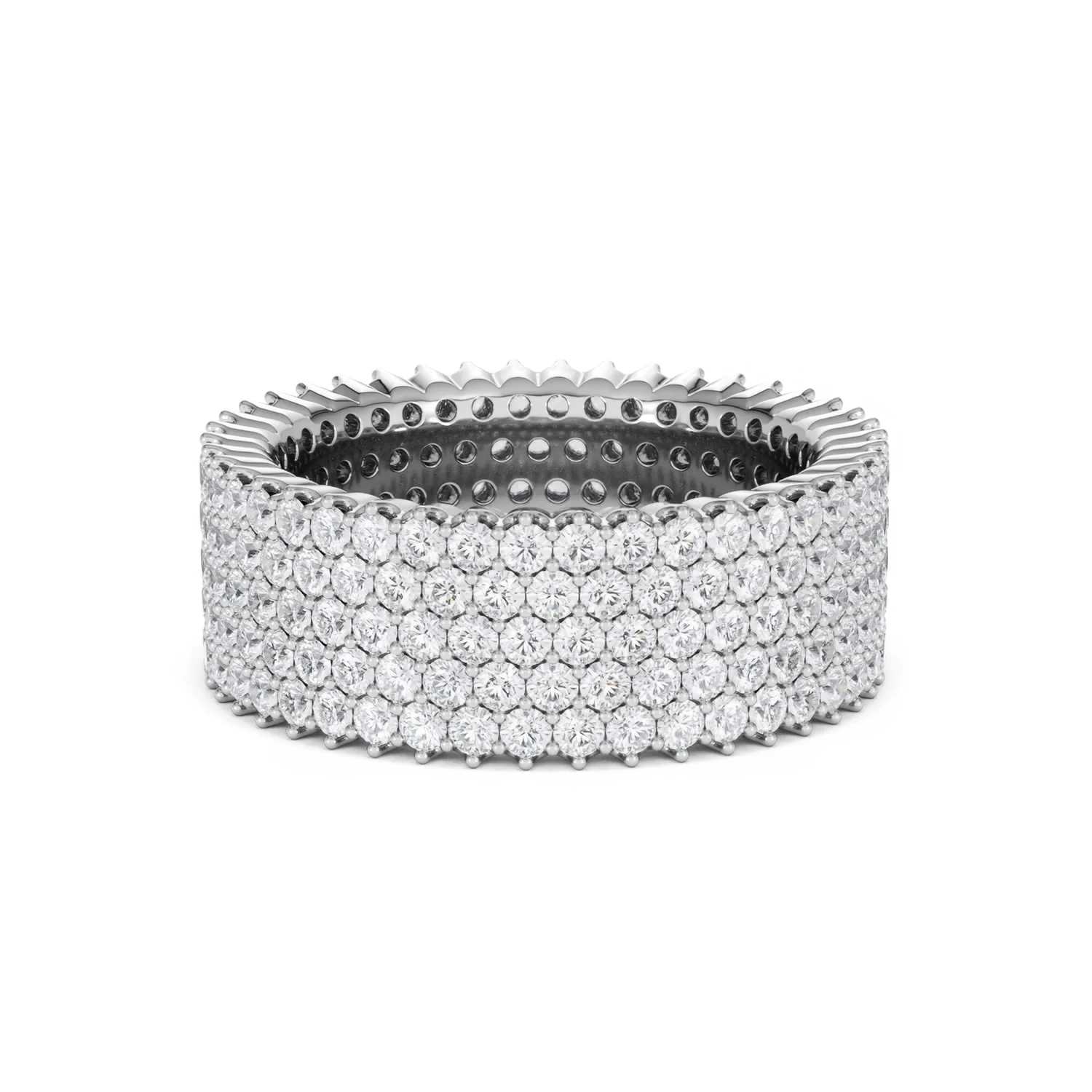 Jasmine Lab Diamond Pave Eternity Ring 3.00ct G/VS in 18K White Gold - Image 49