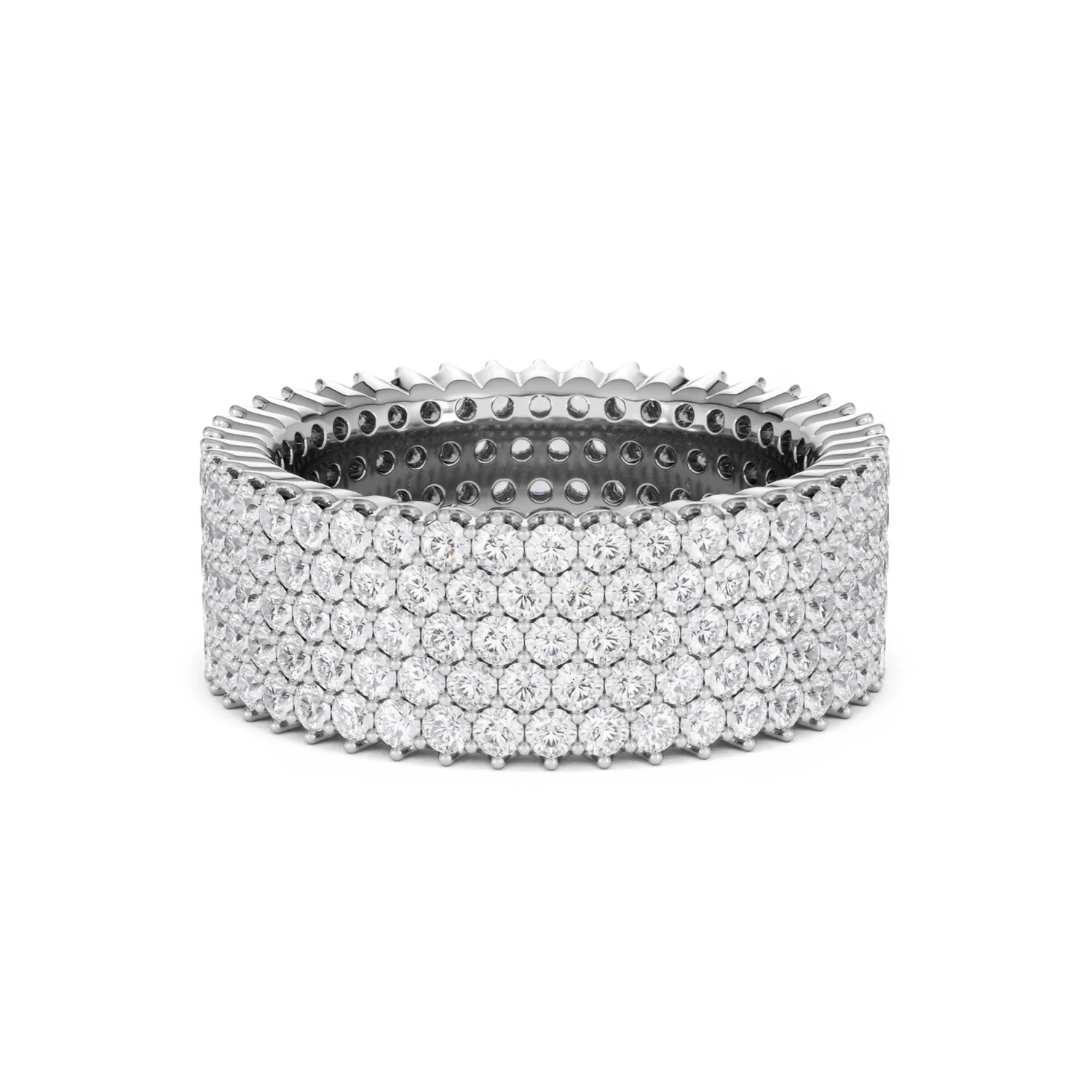 Jasmine Lab Diamond Pave Eternity Ring 3.00ct G/VS in 18K White Gold - Image 50