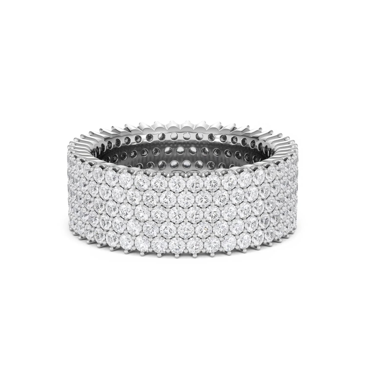Jasmine Lab Diamond Pave Eternity Ring 3.00ct G/VS in 18K White Gold - Image 51
