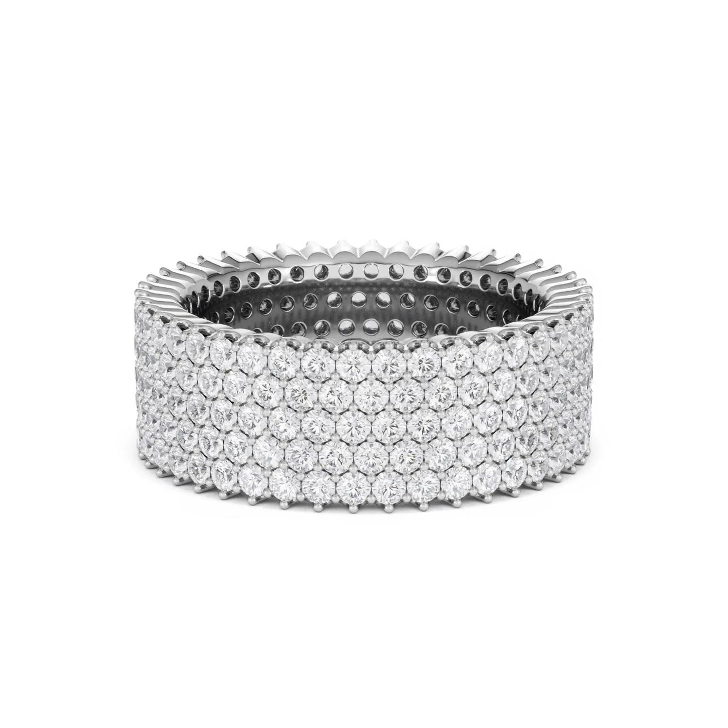 Jasmine Lab Diamond Pave Eternity Ring 3.00ct G/VS in 18K White Gold - Image 53