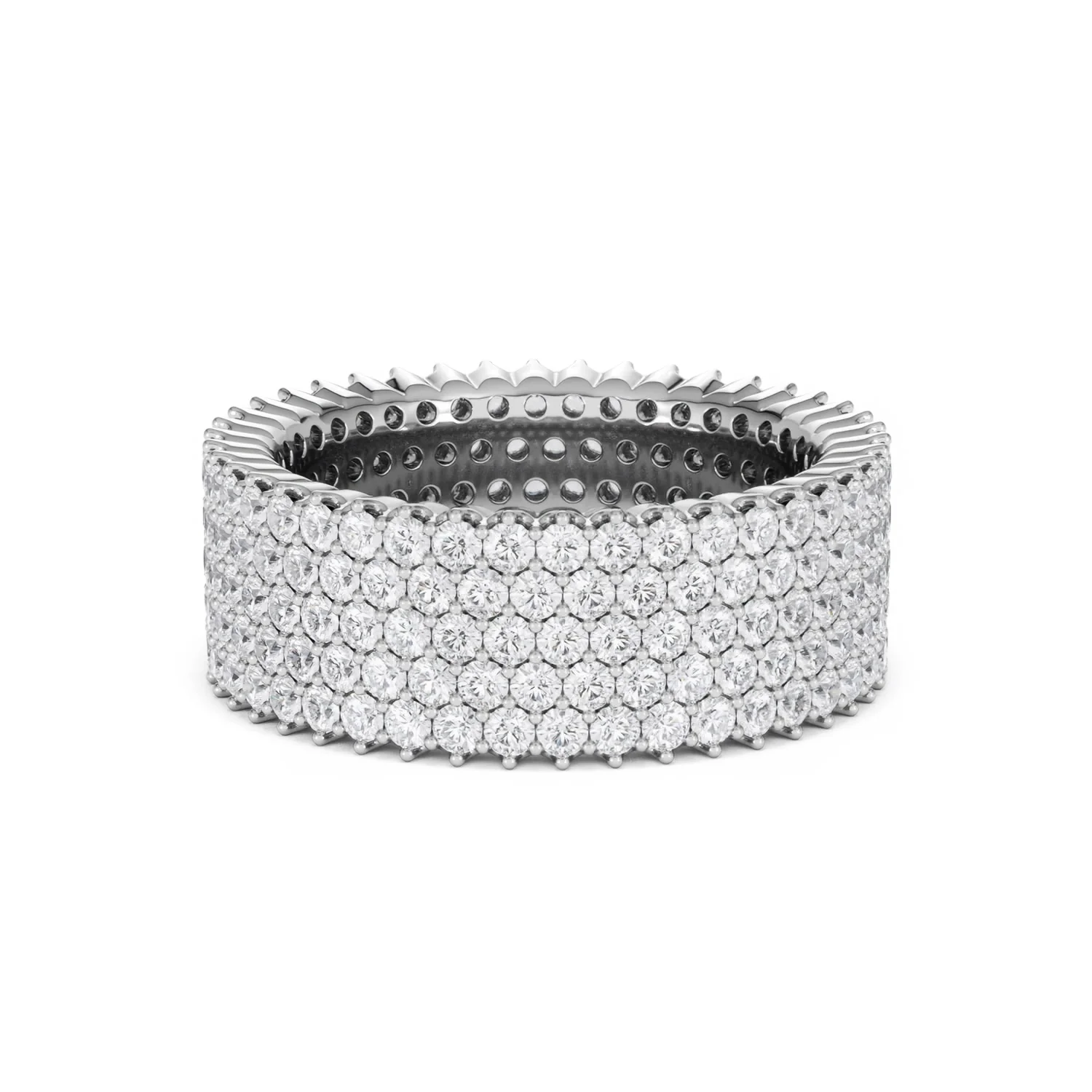 Jasmine Lab Diamond Pave Eternity Ring 3.00ct G/VS in 18K White Gold - Image 56