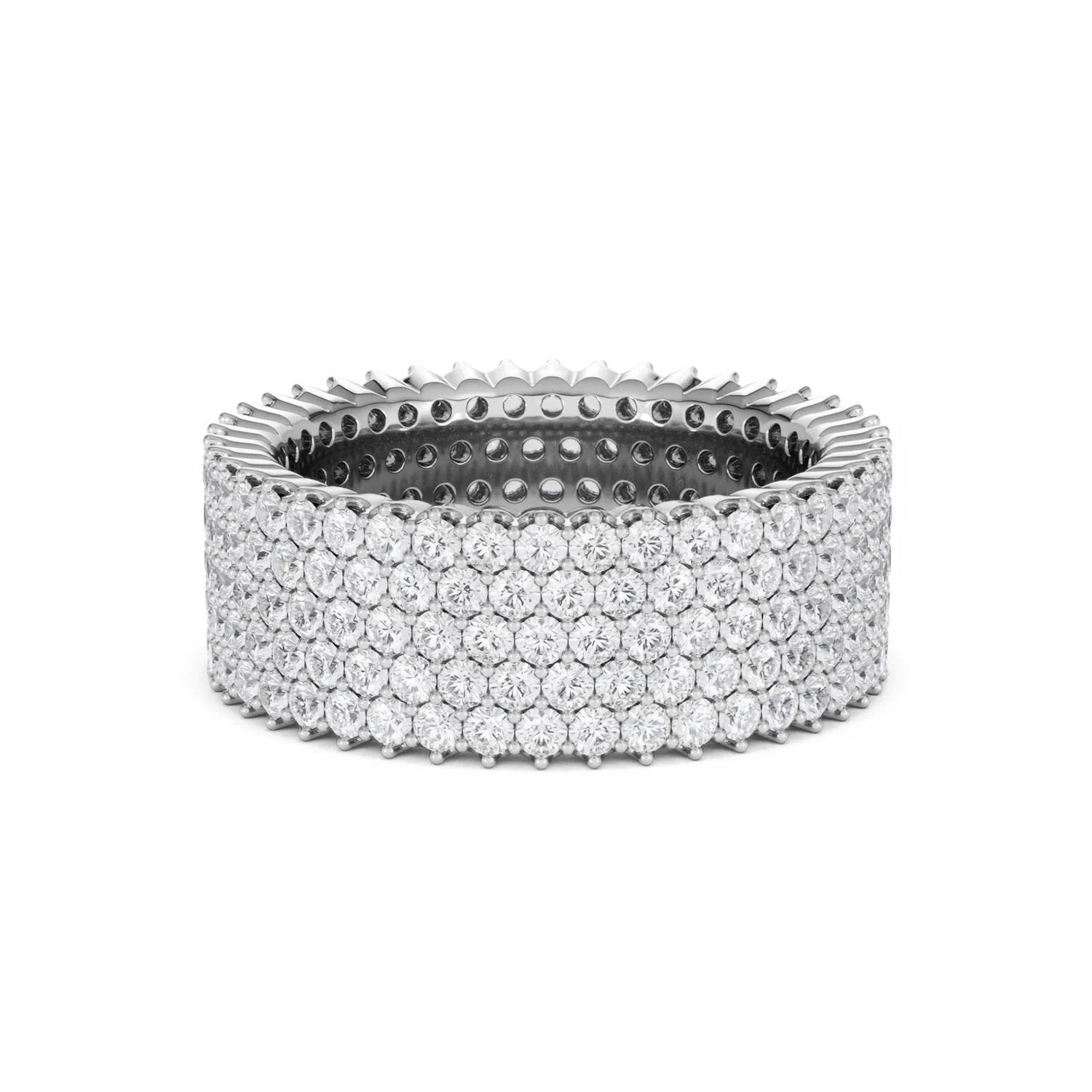 Jasmine Lab Diamond Pave Eternity Ring 3.00ct G/VS in 18K White Gold - Image 59