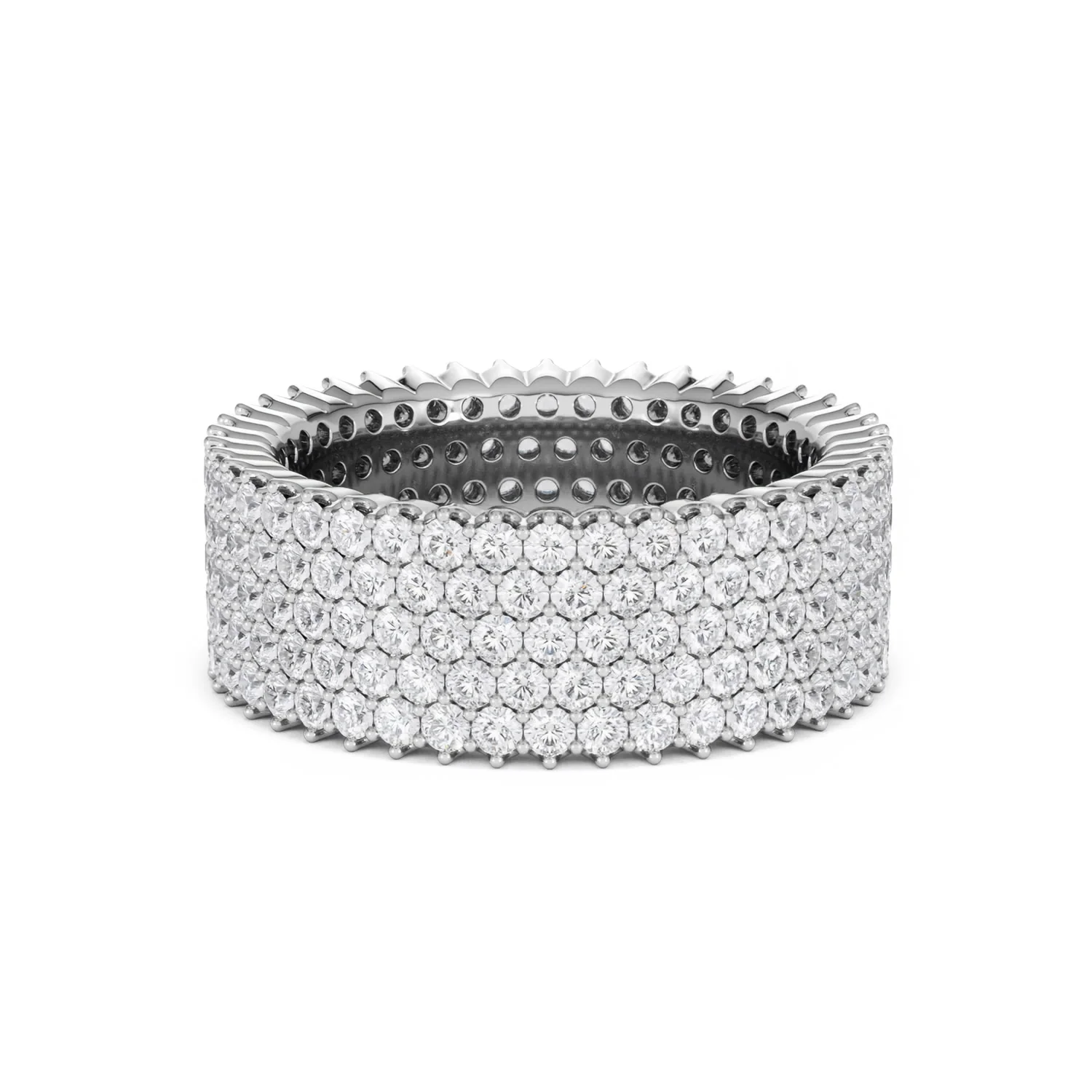 Jasmine Lab Diamond Pave Eternity Ring 3.00ct G/VS in 18K White Gold - Image 63